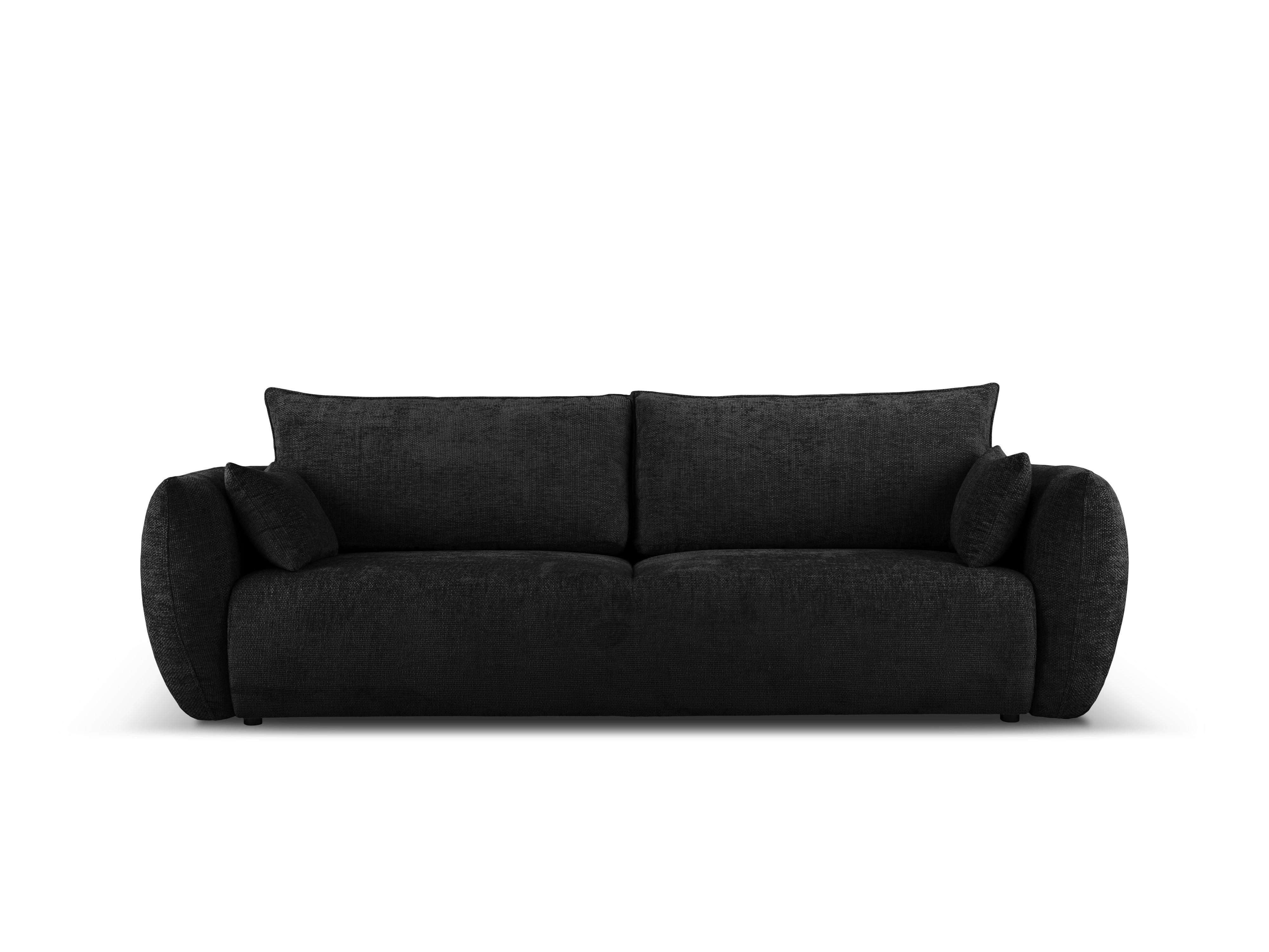 Sofa z funkcją spania MATERA czarny szenil Cosmopolitan Design    Eye on Design