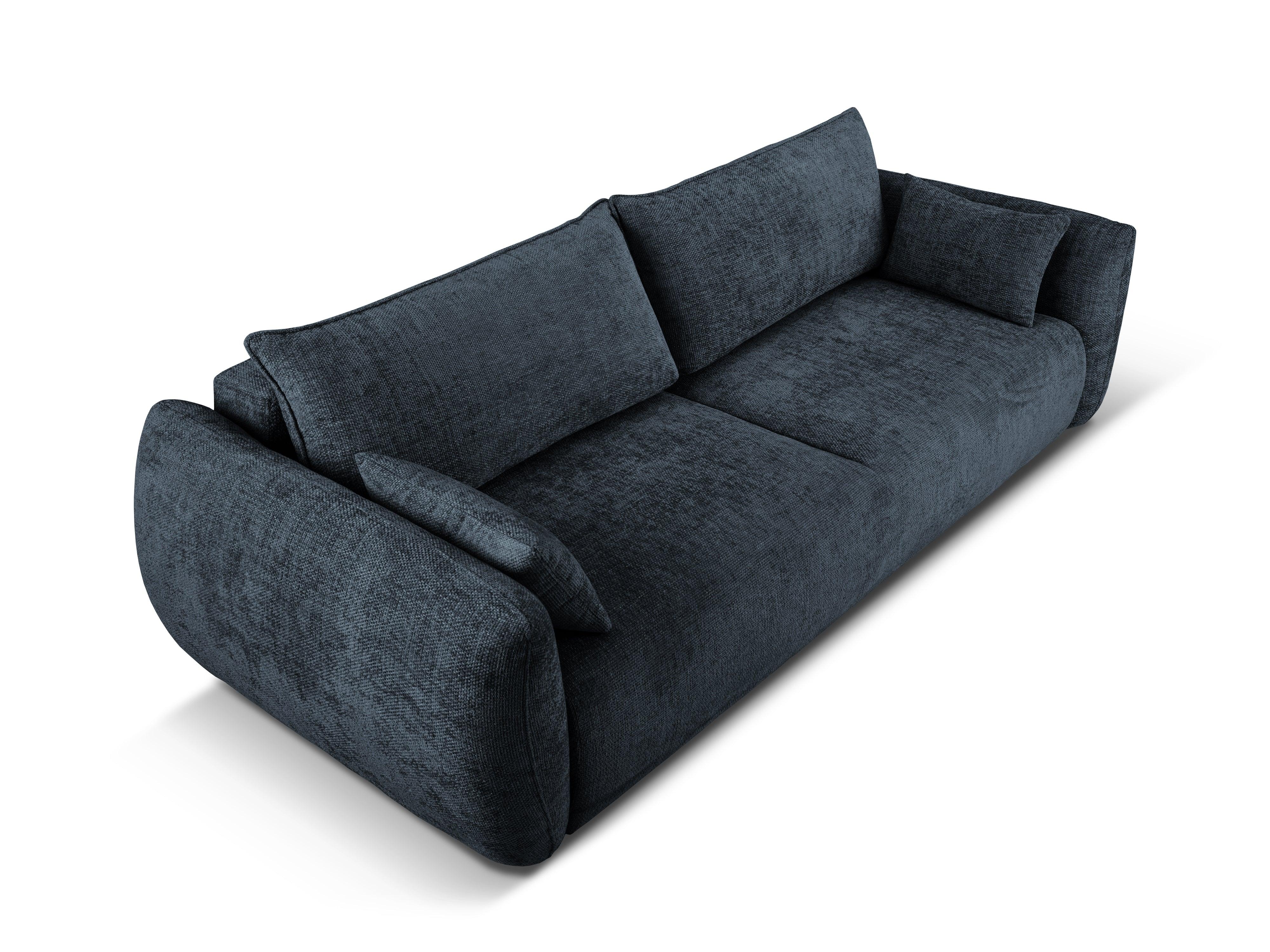 Sofa z funkcją spania MATERA granatowy szenil Cosmopolitan Design    Eye on Design