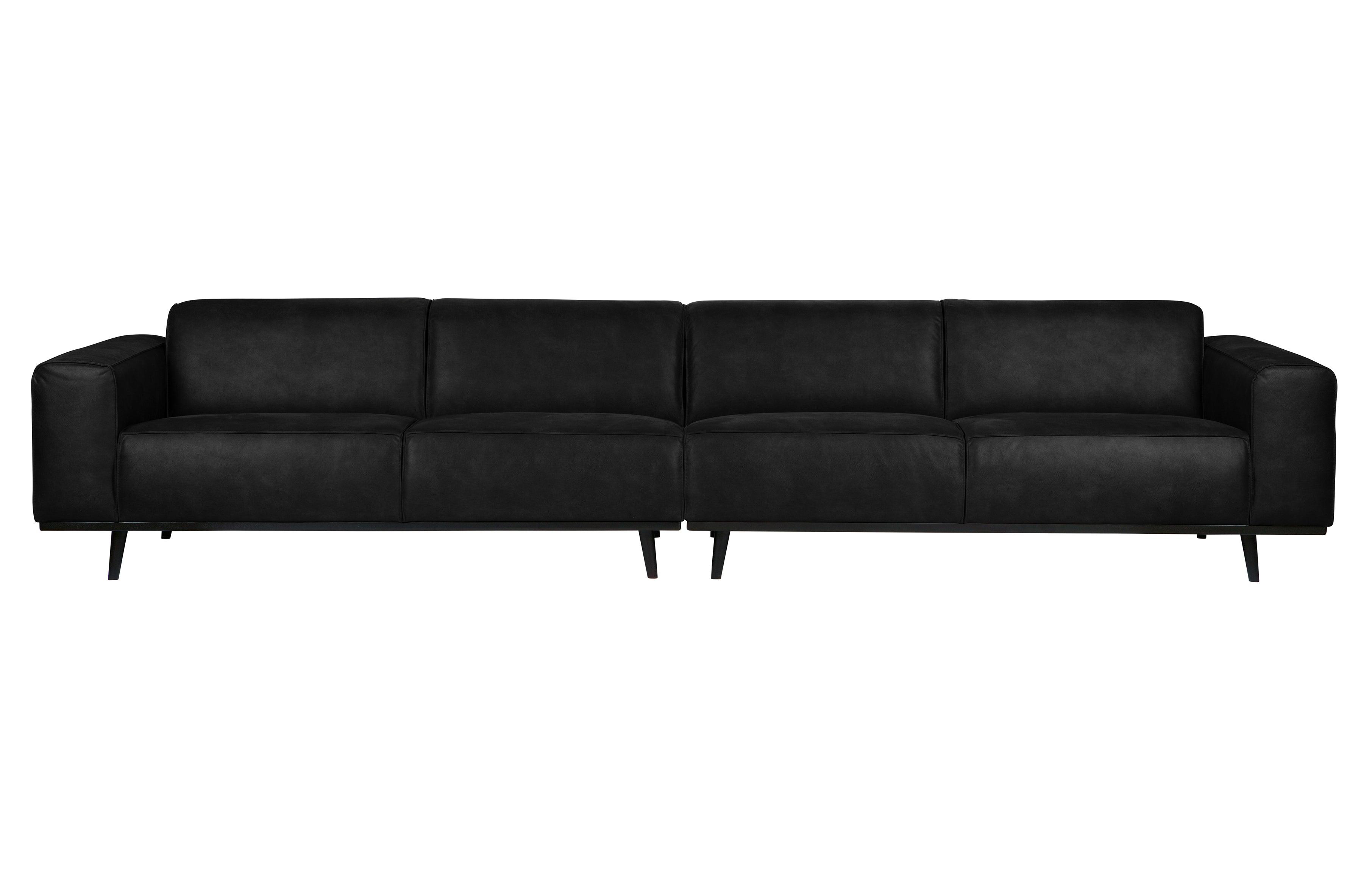 Sofa zamszowa 4-osobowa STATEMENT czarny Be Pure 372 cm   Eye on Design