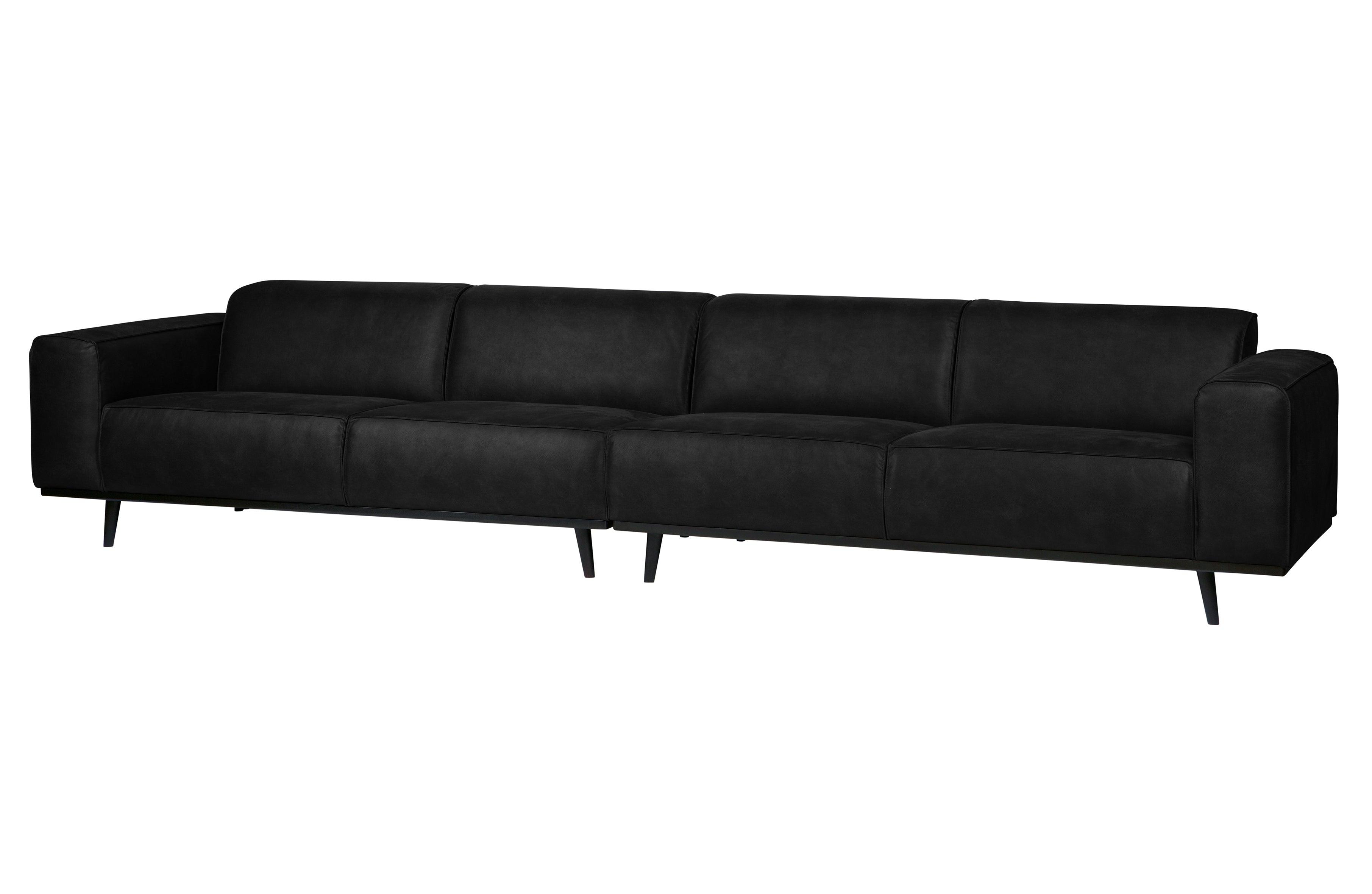 Sofa zamszowa 4-osobowa STATEMENT czarny Be Pure    Eye on Design