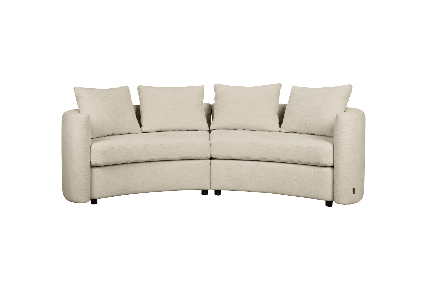 Sofa zaokrąglona FERNON złamana biel - Eye on Design