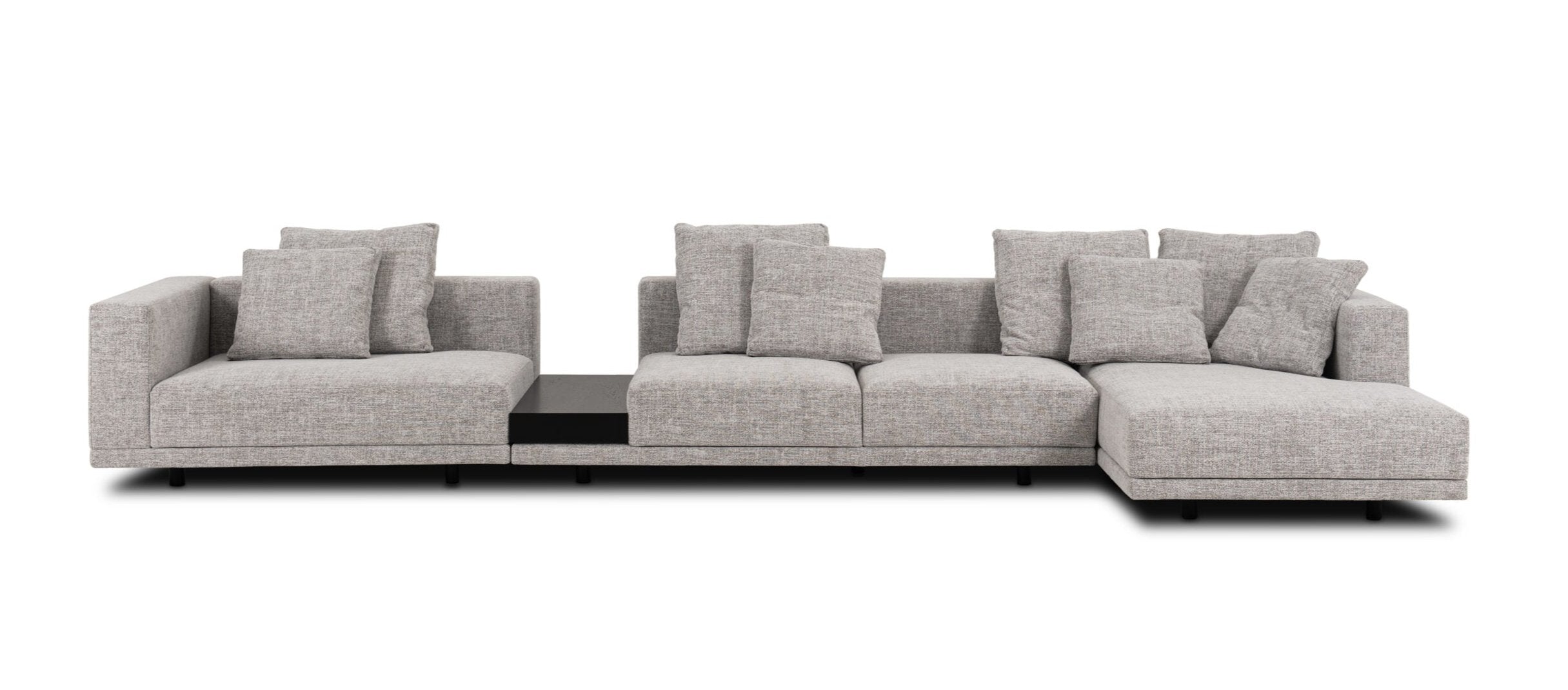 Sofa modułowa z półką CLASSIC czarna podstawa