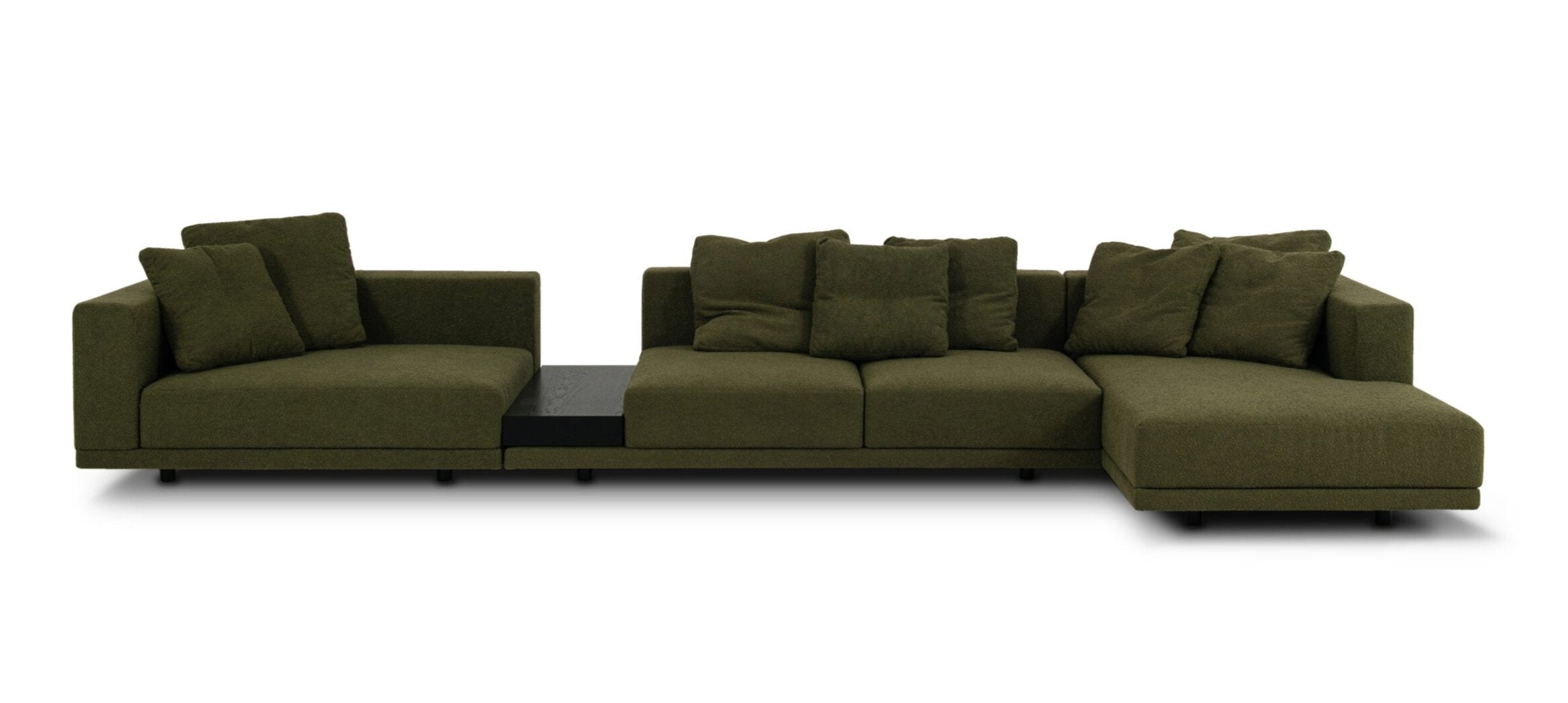 Sofa modułowa z półką CLASSIC czarna podstawa