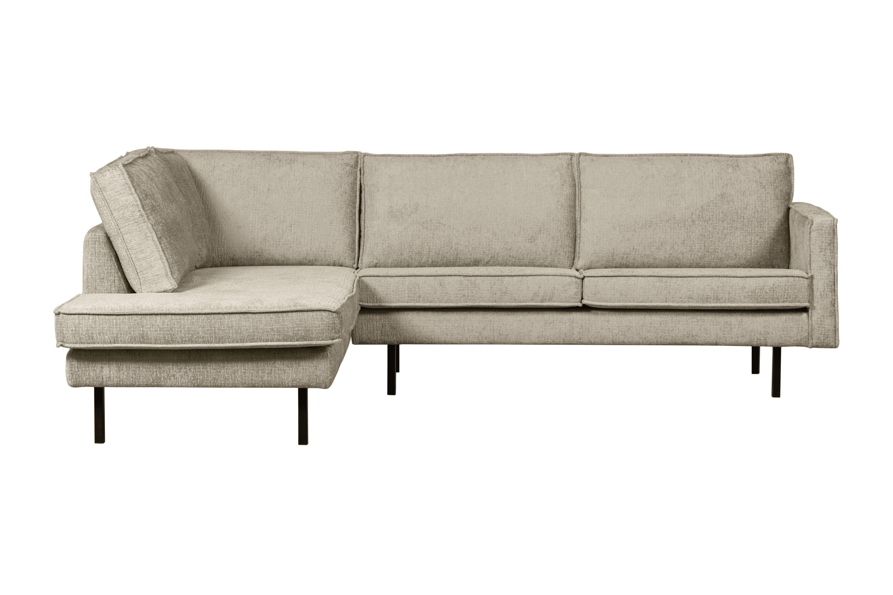 Sofa narożna welurowa lewostronna RODEO beżowy Be Pure    Eye on Design