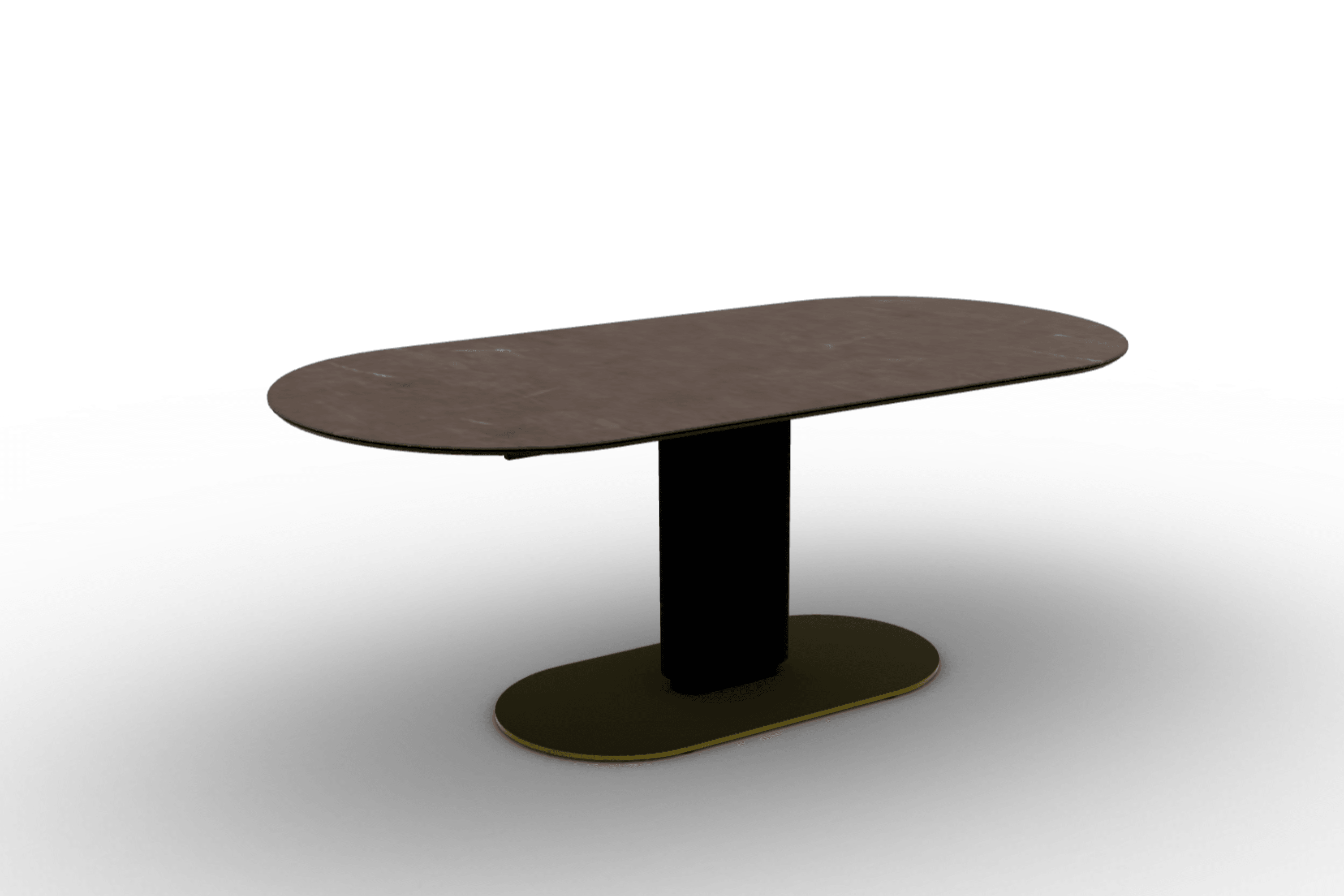 Stół CAMEO brązowy Calligaris 200 cm matowa czerń matowy mosiądz Eye on Design
