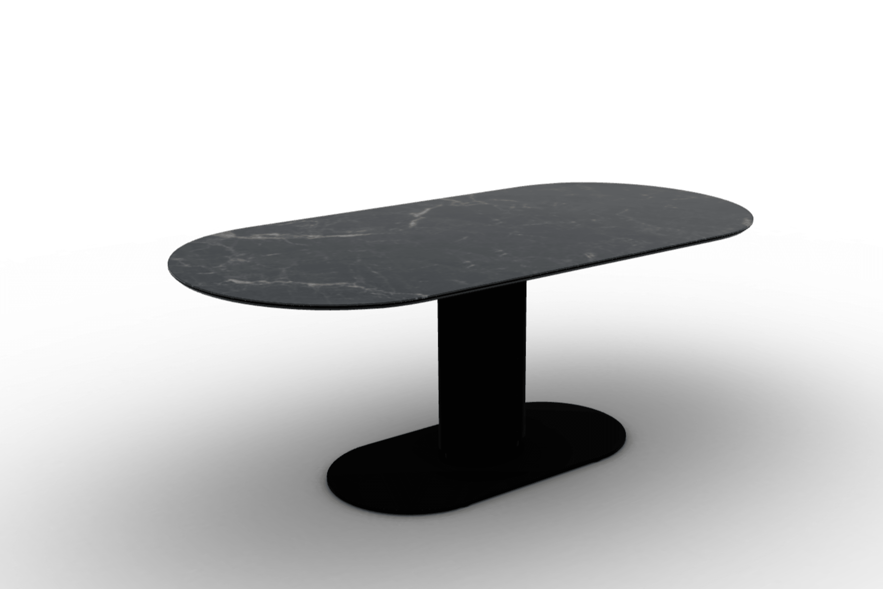Stół CAMEO czarny marmur Calligaris 200 cm matowa czerń matowa czerń Eye on Design