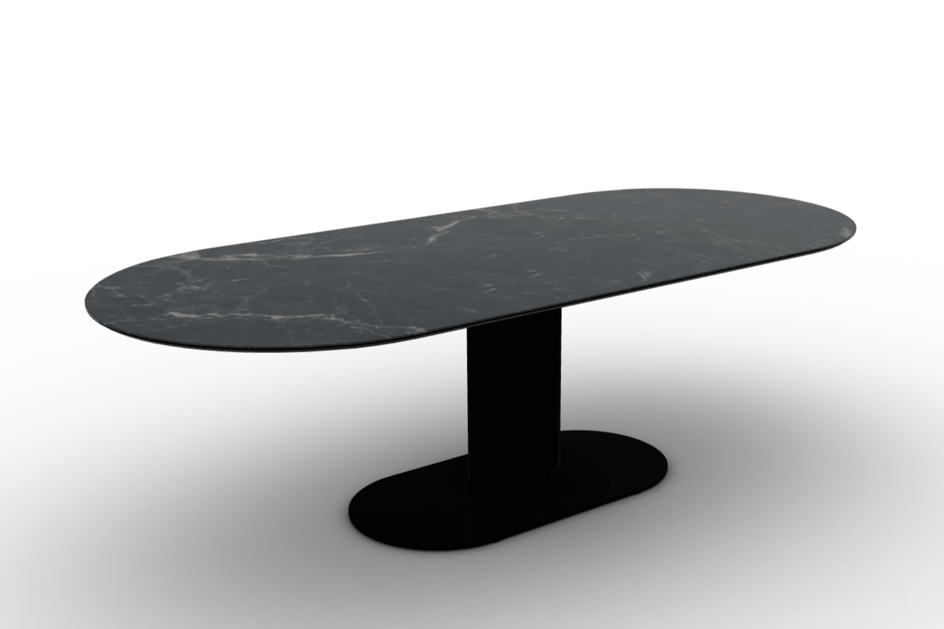 Stół CAMEO czarny marmur Calligaris 250 cm matowa czerń matowa czerń Eye on Design