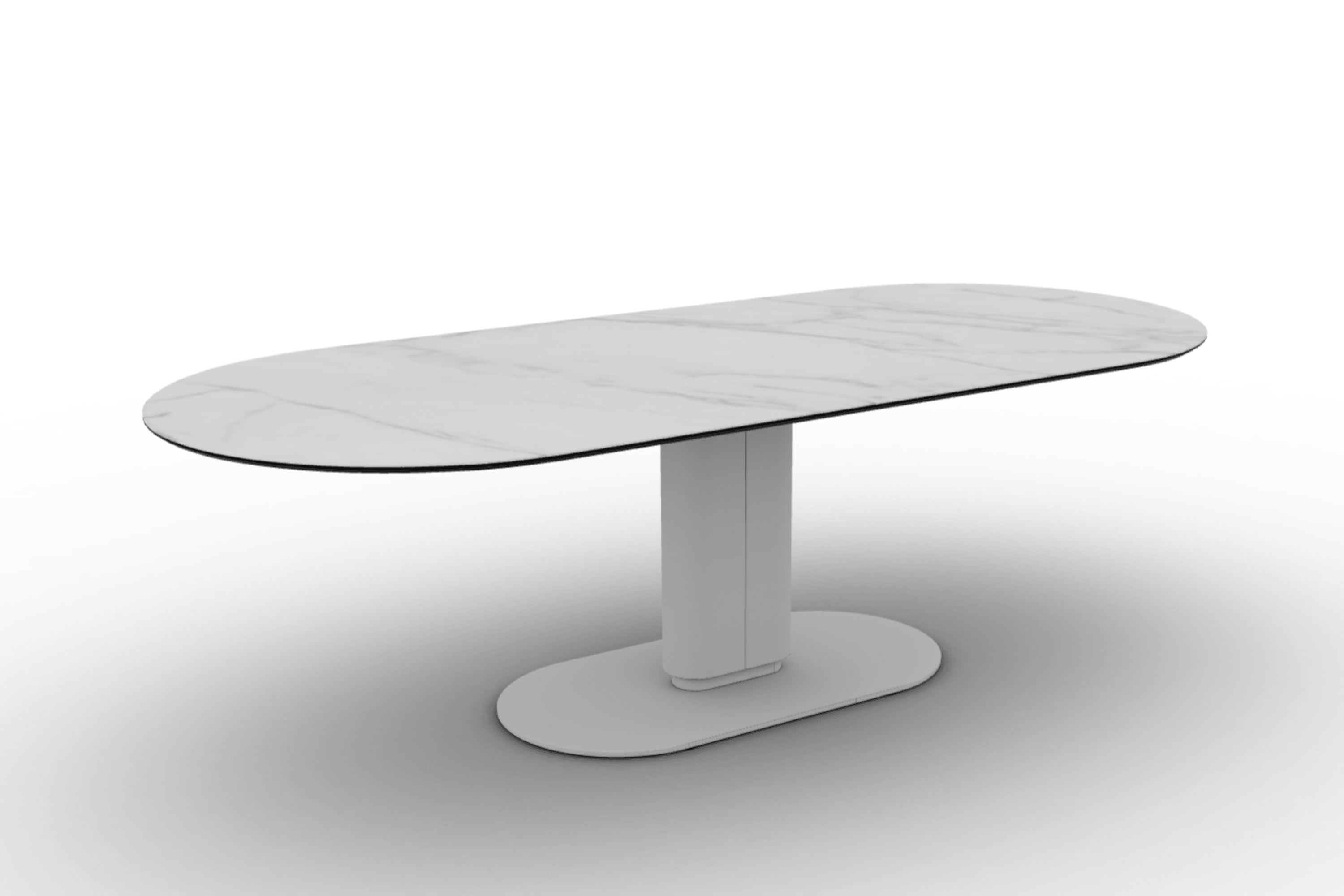 Stół CAMEO kremowy marmur Calligaris 250 cm matowa biel matowa biel Eye on Design