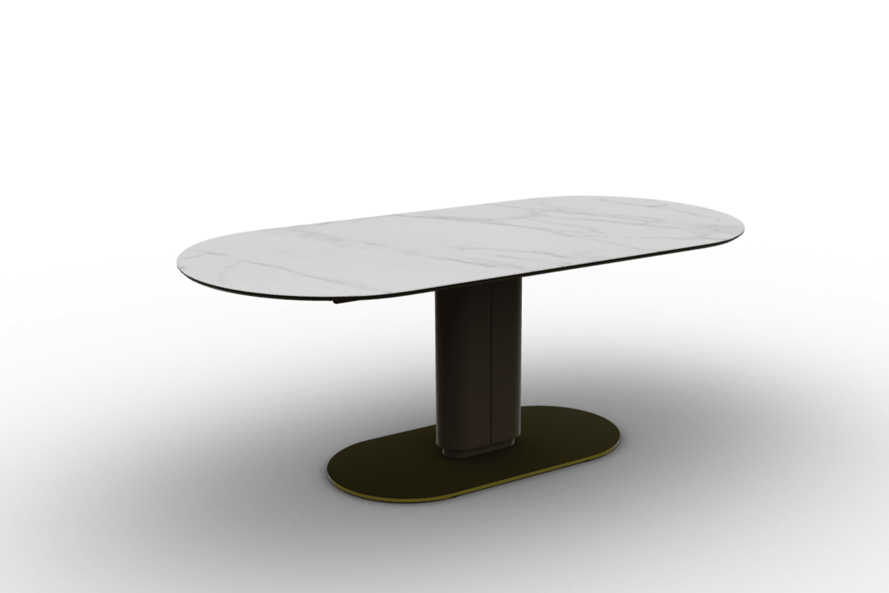 Stół CAMEO kremowy marmur Calligaris 200 cm matowy brąz matowy mosiądz Eye on Design