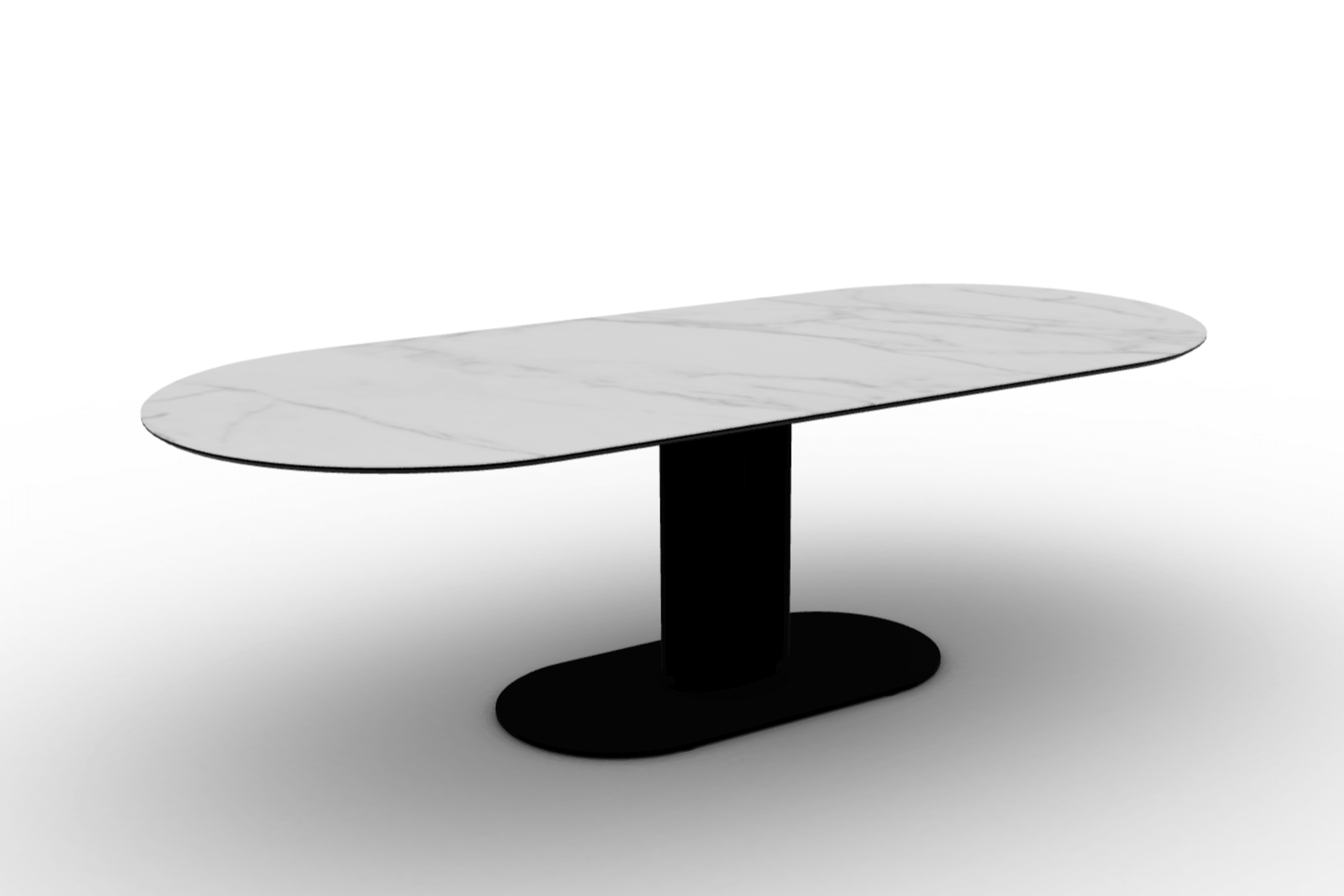 Stół CAMEO kremowy marmur Calligaris 250 cm matowa czerń matowa czerń Eye on Design
