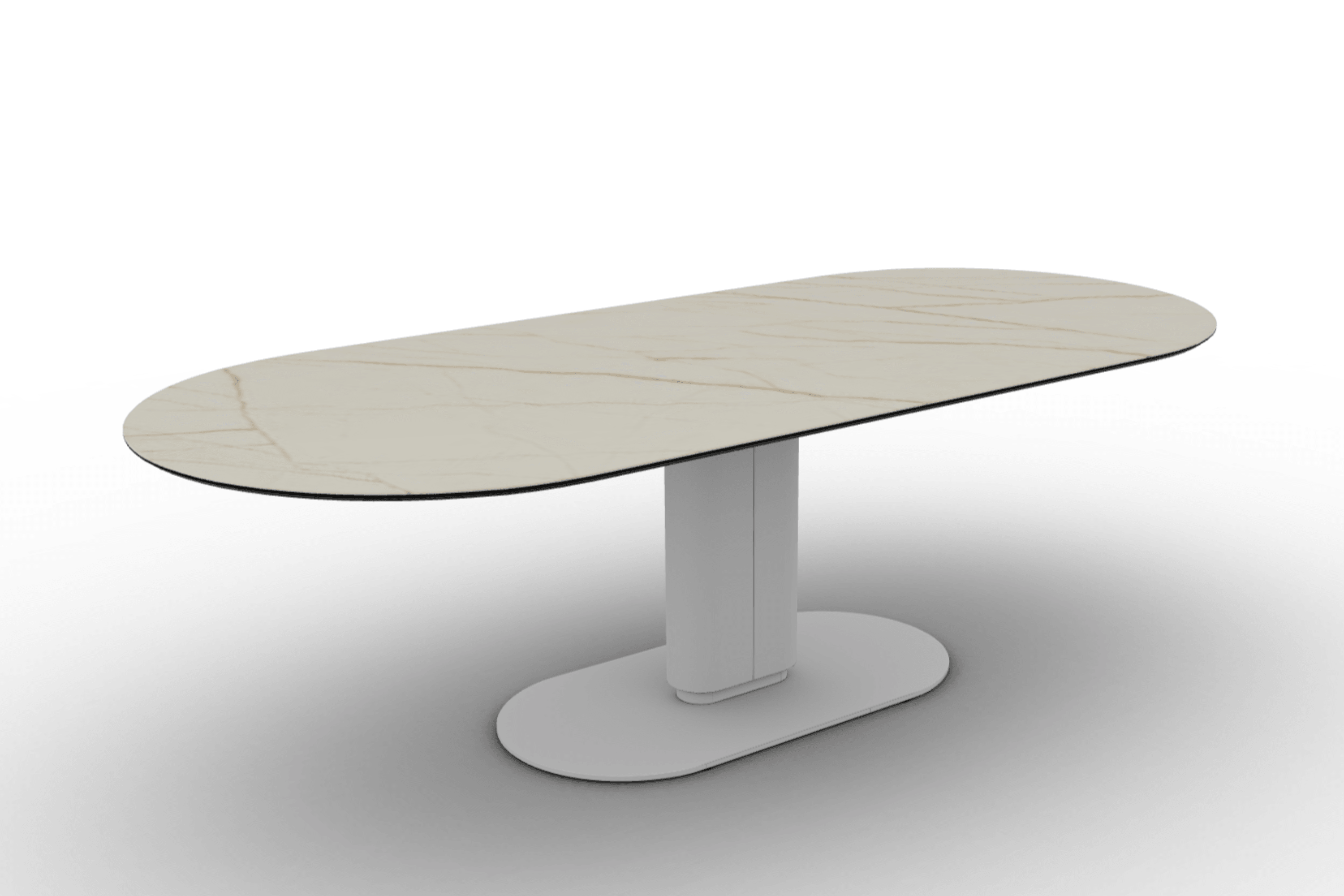 Stół CAMEO złoty marmur Calligaris 250 cm matowa biel matowa biel Eye on Design