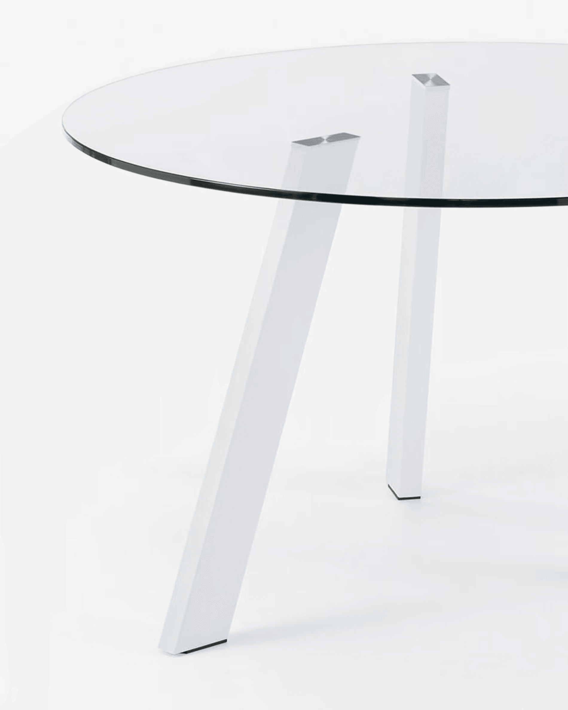 Stół CARIB szklany ze stalową podstawą La Forma    Eye on Design