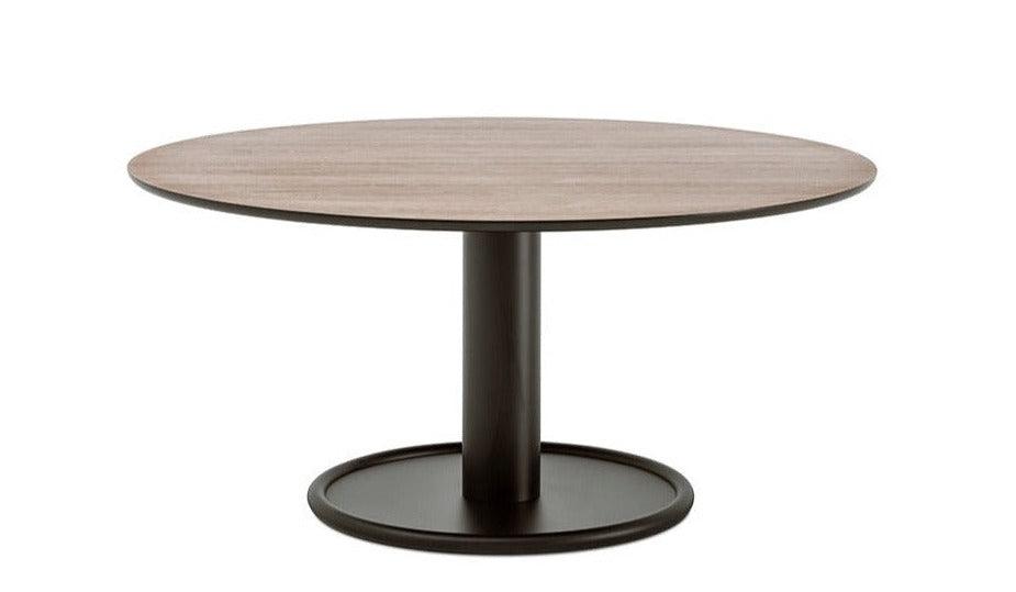 Stół kawiarniany okrągły OO fornir z czarną podstawą Nobonobo    Eye on Design
