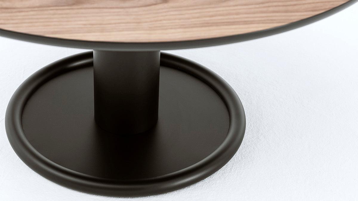 Stół jadalniany okrągły OO fornir z czarną podstawą Nobonobo    Eye on Design
