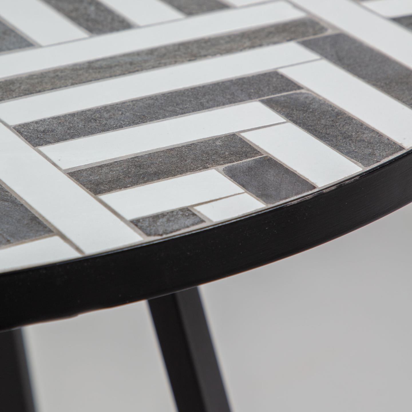 Stół ogrodowy TELLA czarno-biała ceramika La Forma    Eye on Design