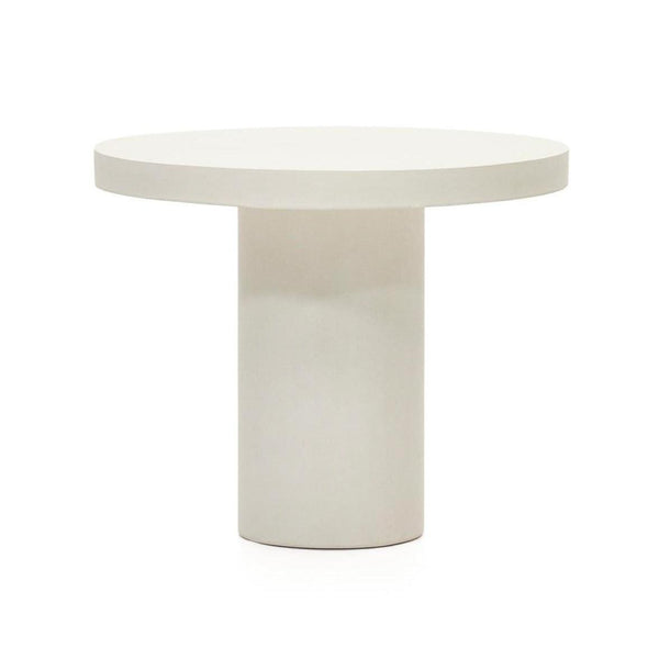 Stół okrągły AIGUABLAVA biały cement La Forma 90 cm   Eye on Design