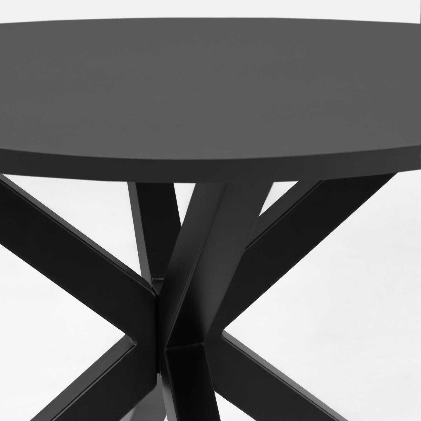 Stół okrągły ARGO czarny z czarną podstawą La Forma    Eye on Design