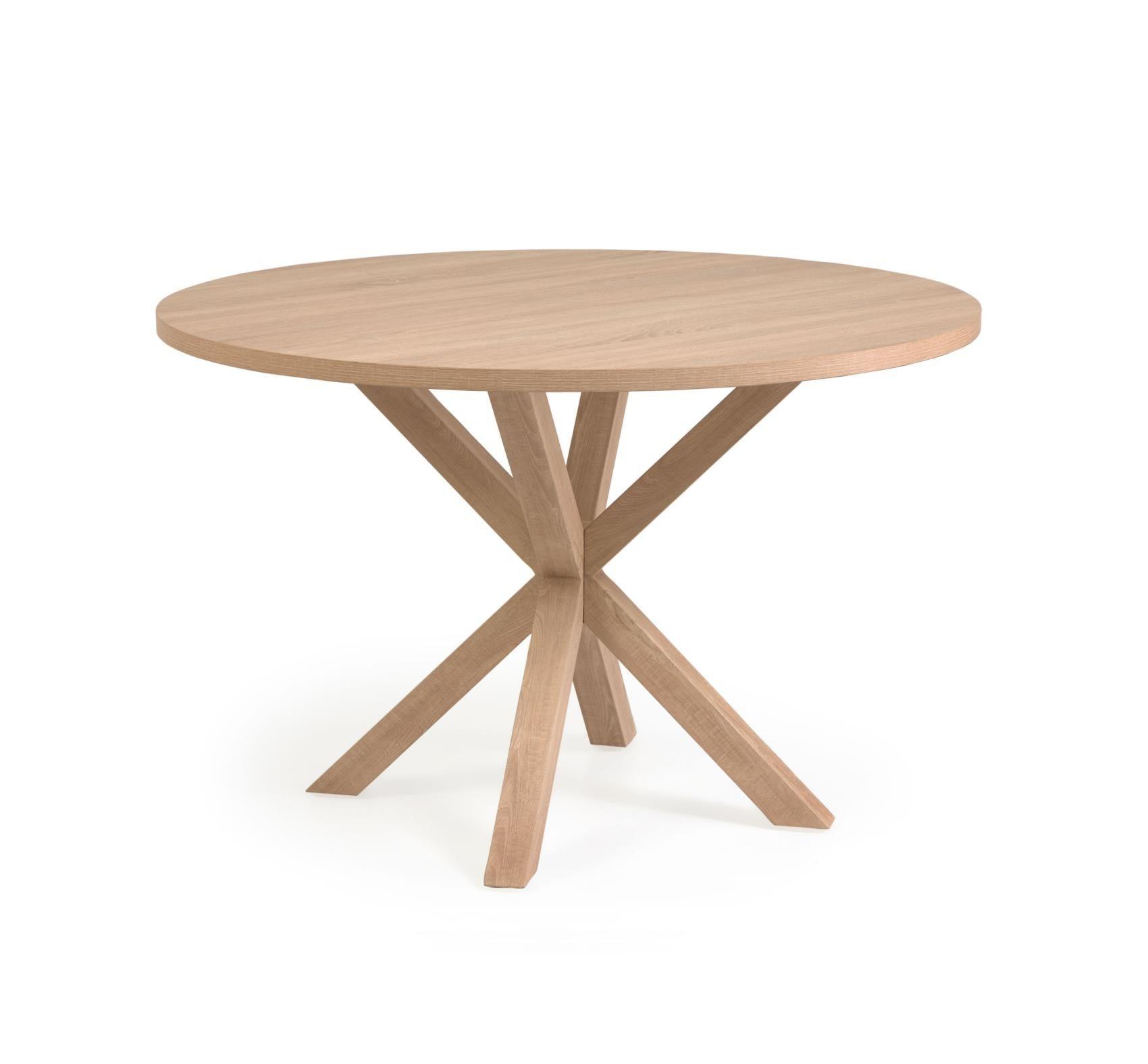 Stół okrągły ARGO drewniany blat z drewnianą podstawą La Forma    Eye on Design