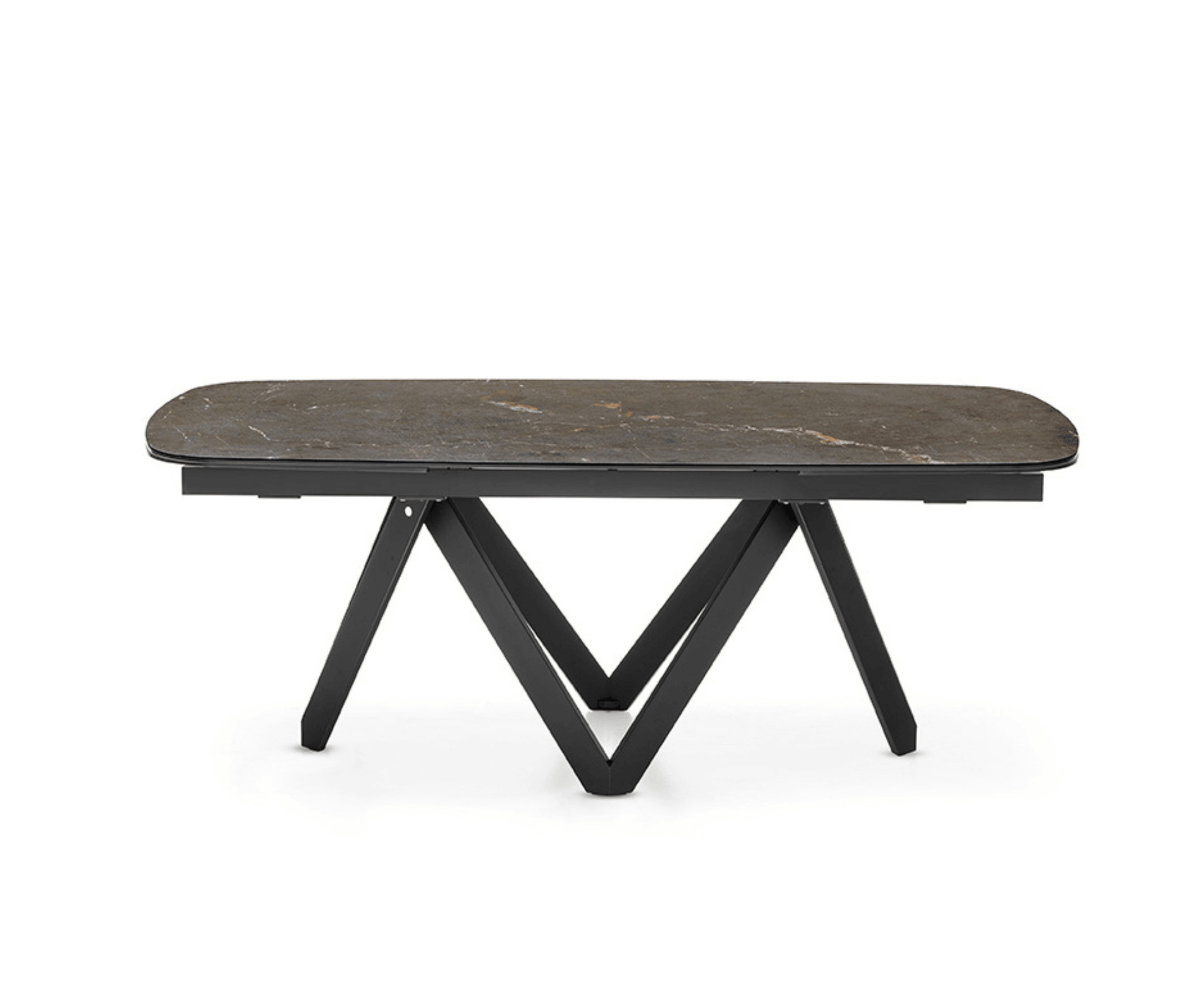 Stół rozkładany CARTESIO czarny marmur Calligaris 165 cm czarny matowy metal  Eye on Design