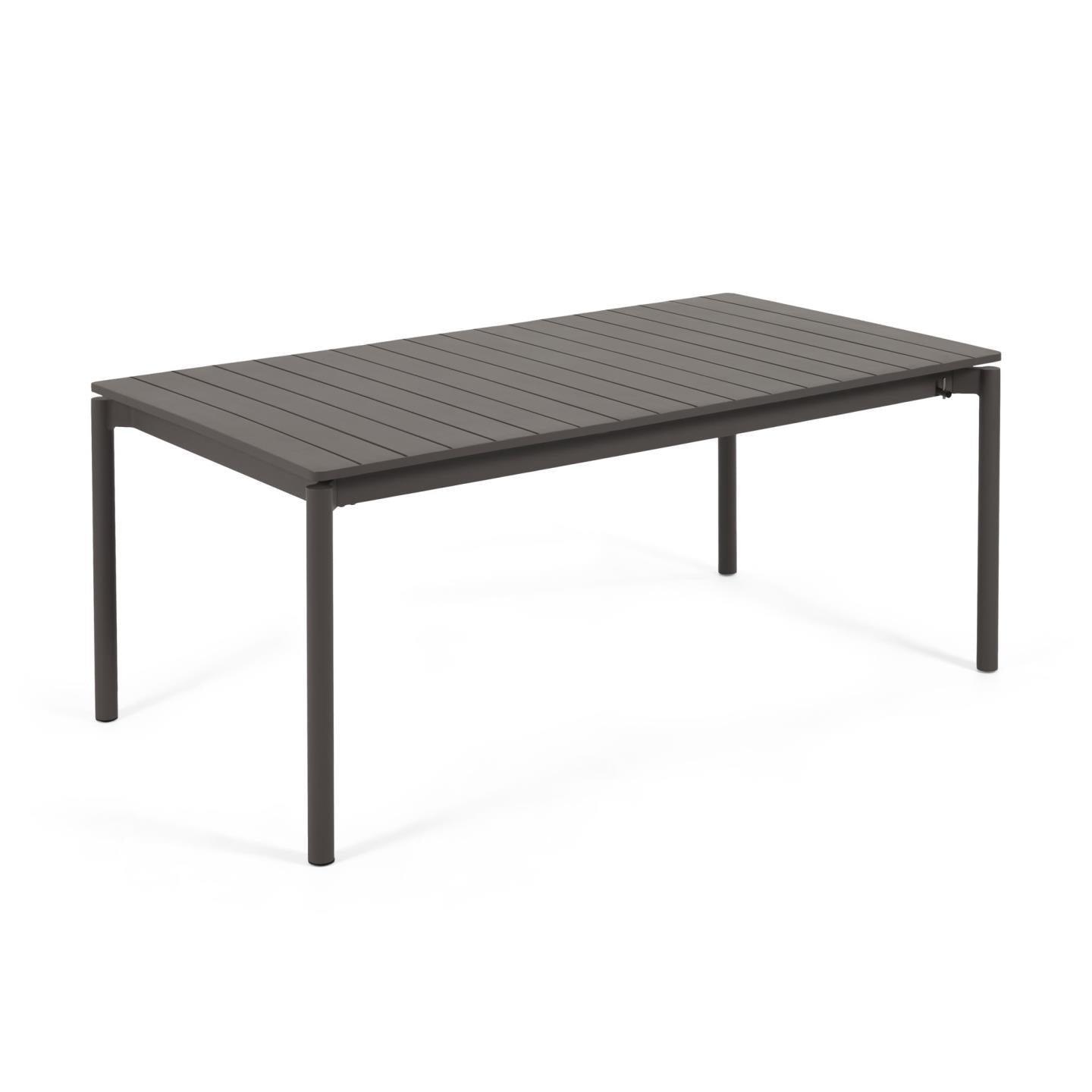 Stół rozkładany ogrodowy ZALTANA czarny La Forma 100x180-240 cm   Eye on Design