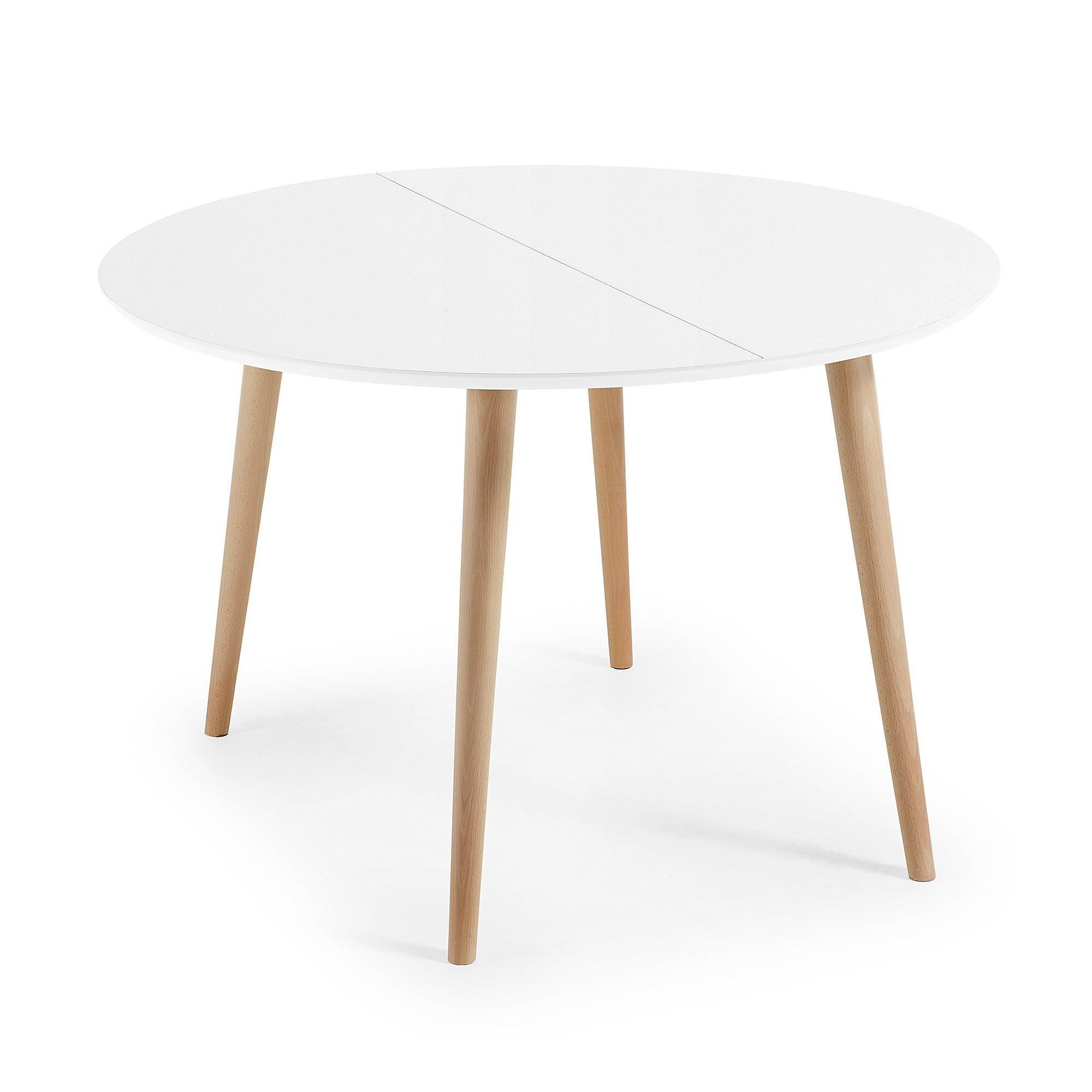 Stół rozkładany OQUI biały La Forma 120 x 120 - 200 cm   Eye on Design