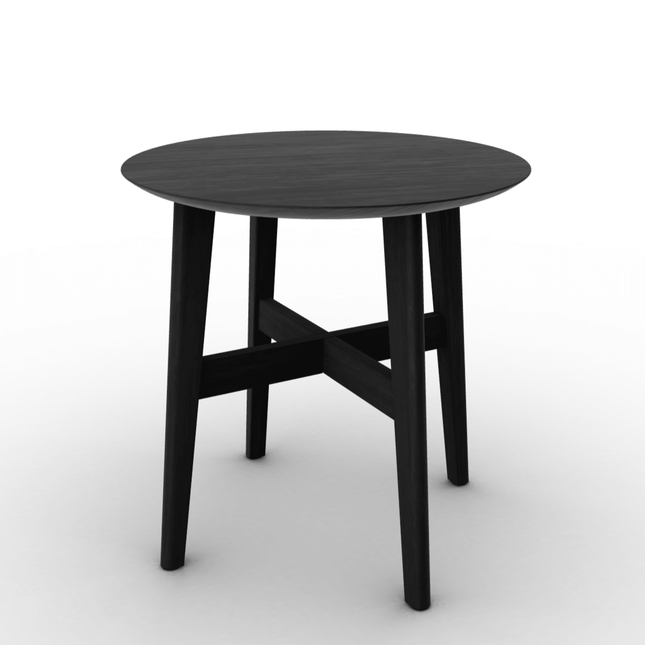 Stolik boczny ABREY czarna podstawa Calligaris 50 cm czarne matowe drewno  Eye on Design