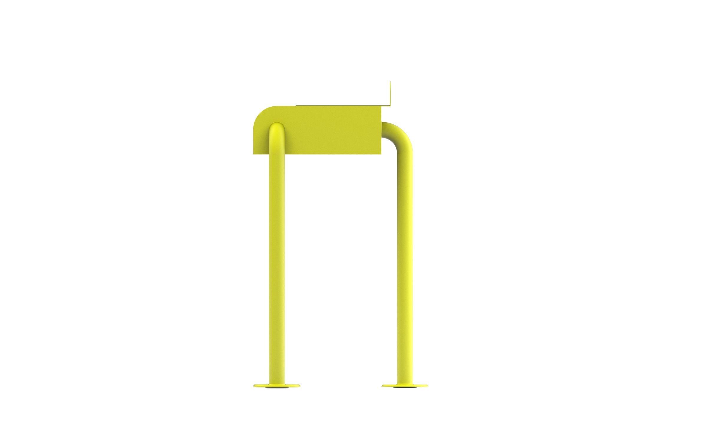 Stolik boczny CYBORG stalowy Mati Sipiora Neonowy żółty   Eye on Design