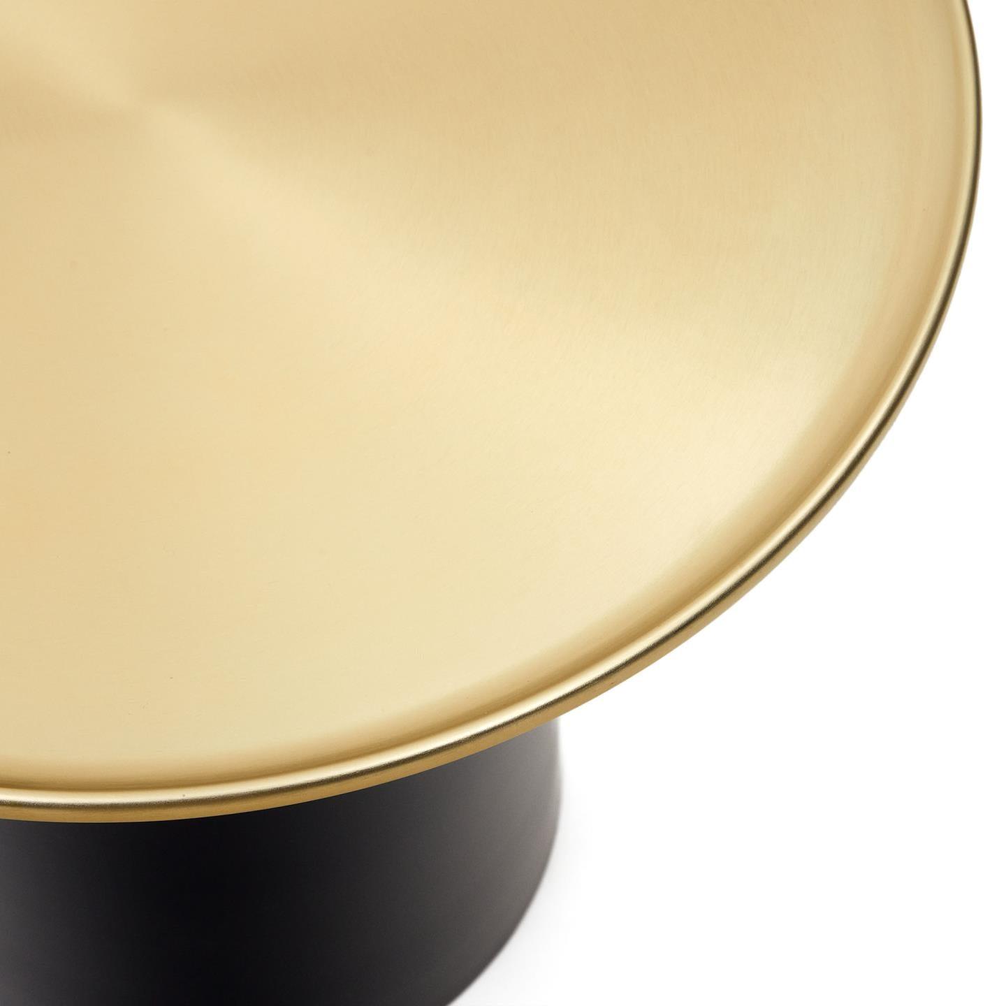 Stolik boczny LIUVA czarny ze złotym blatem La Forma    Eye on Design