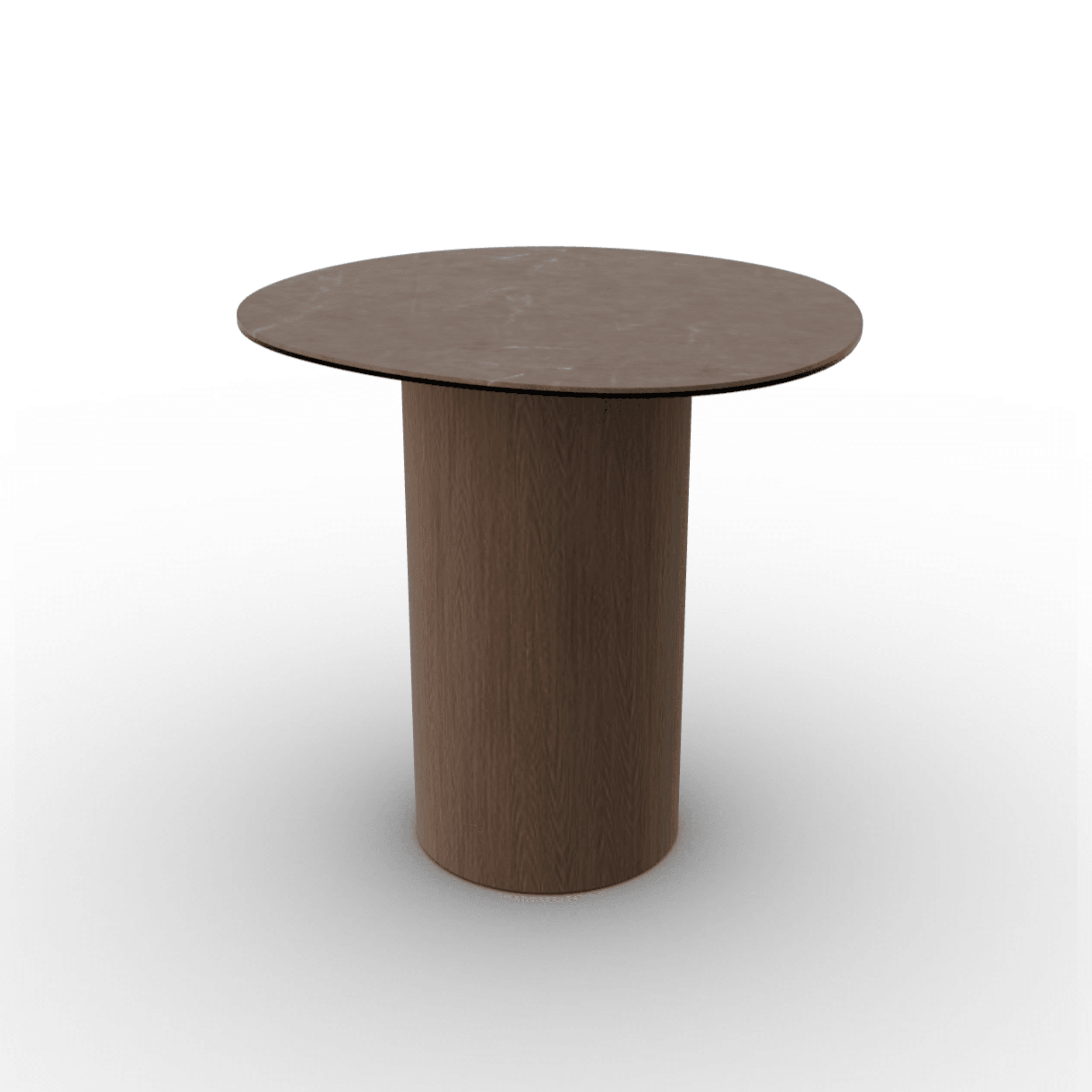 Stolik boczny MUSHROOM ciemnobrązowa podstawa Calligaris brązowa ceramika   Eye on Design