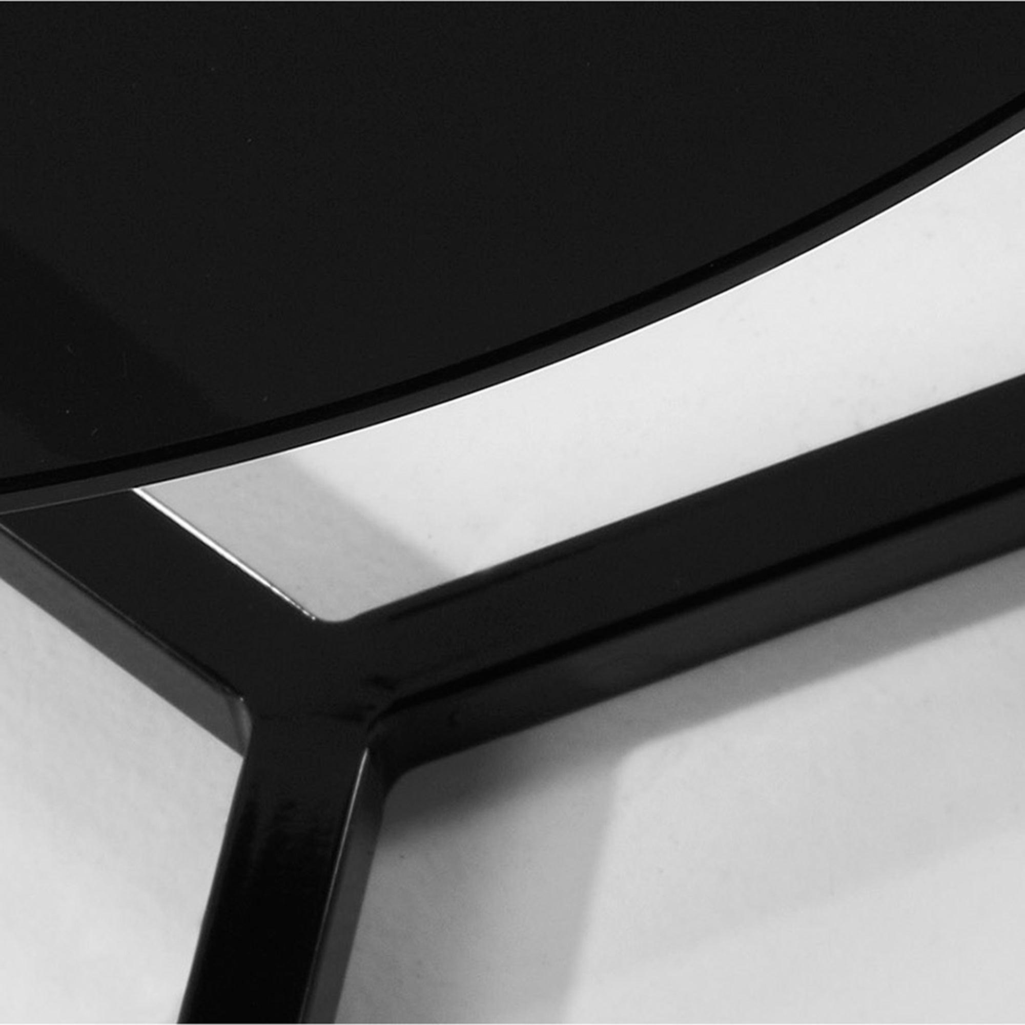 Stolik boczny RAEM czarny szklany blat La Forma    Eye on Design