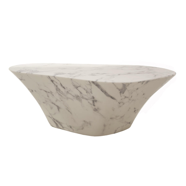 Stolik kawowy OVAL MARBLE LOOK biały Pols Potten    Eye on Design