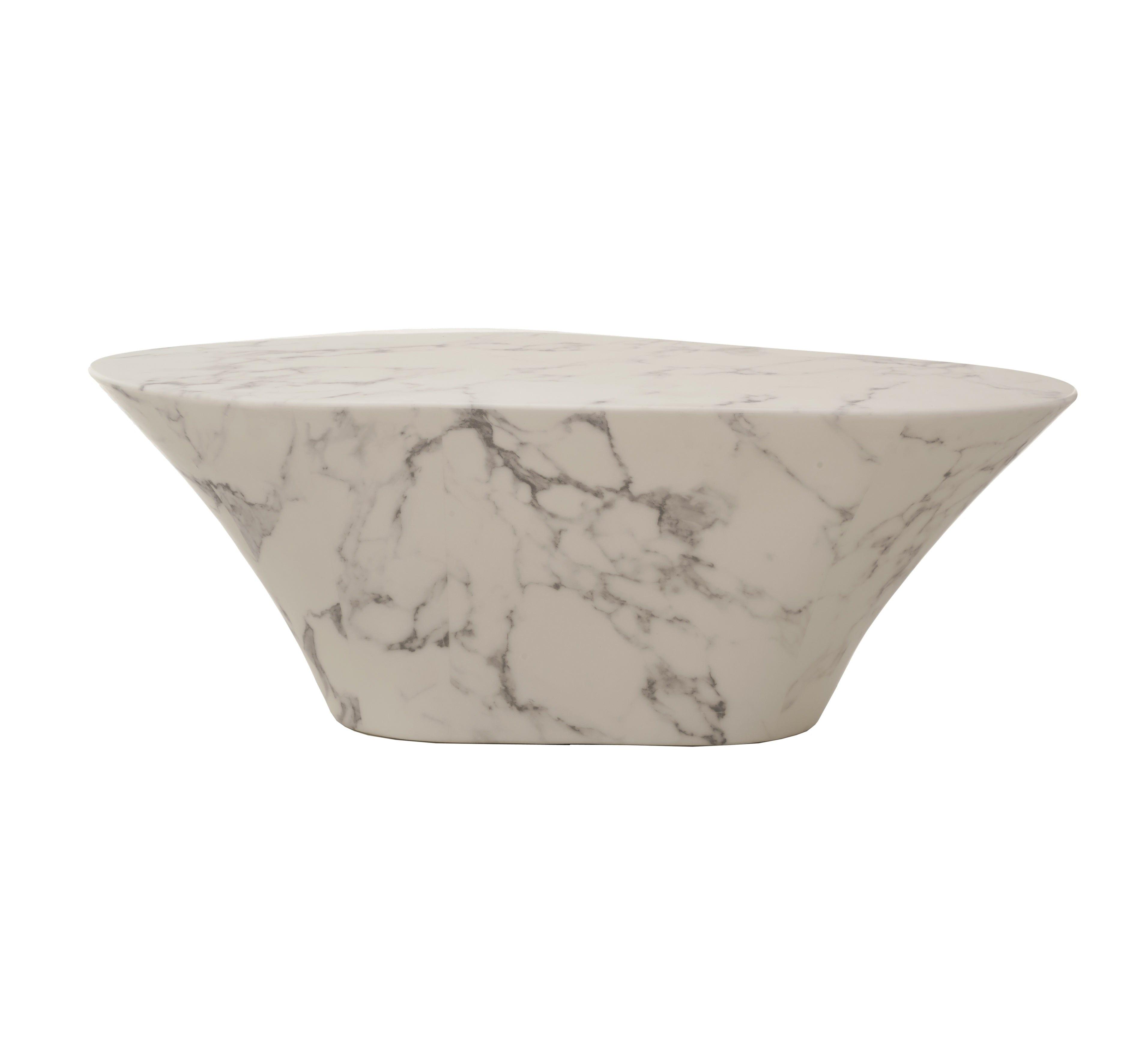 Stolik kawowy OVAL MARBLE LOOK biały Pols Potten    Eye on Design