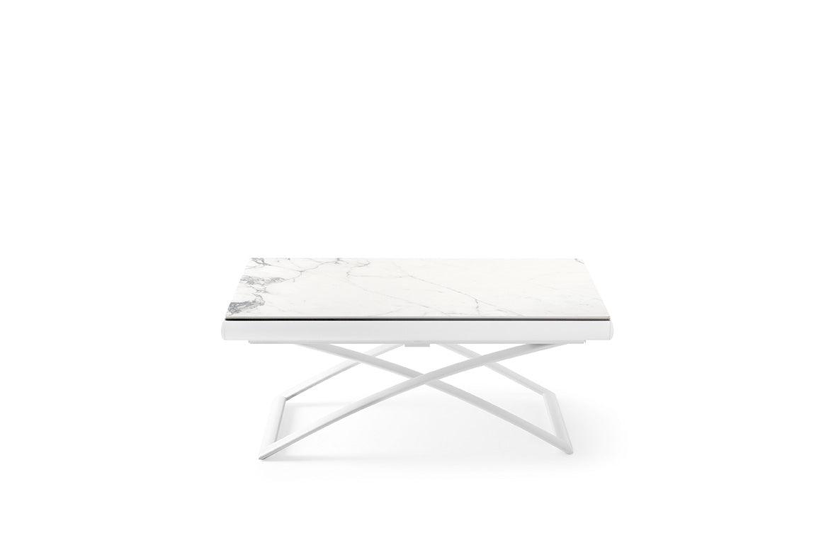 Stolik rozkładany DAKOTA biały Calligaris biały ceramiczny marmur   Eye on Design