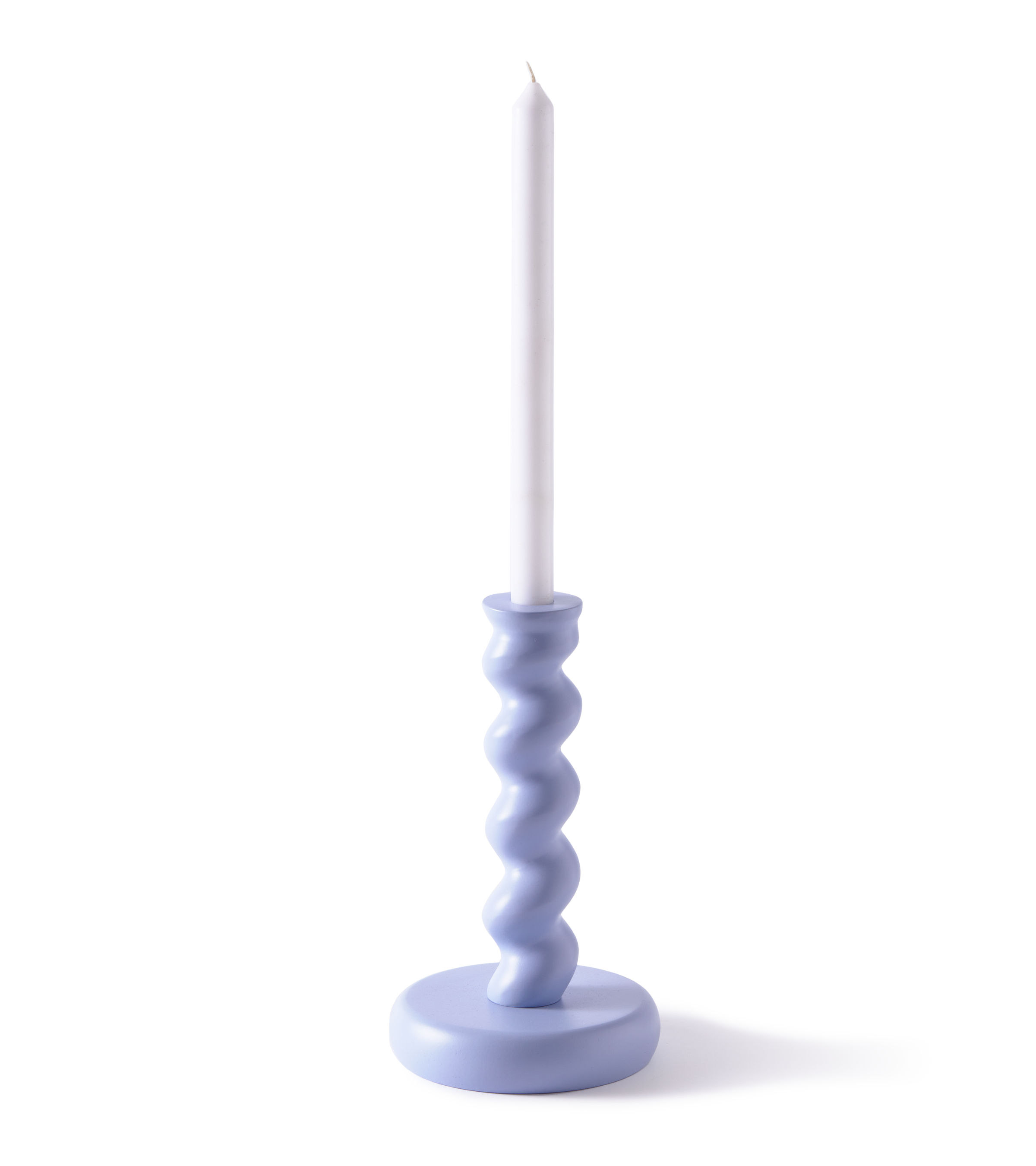 TWISTER Kerzenständer hellblau