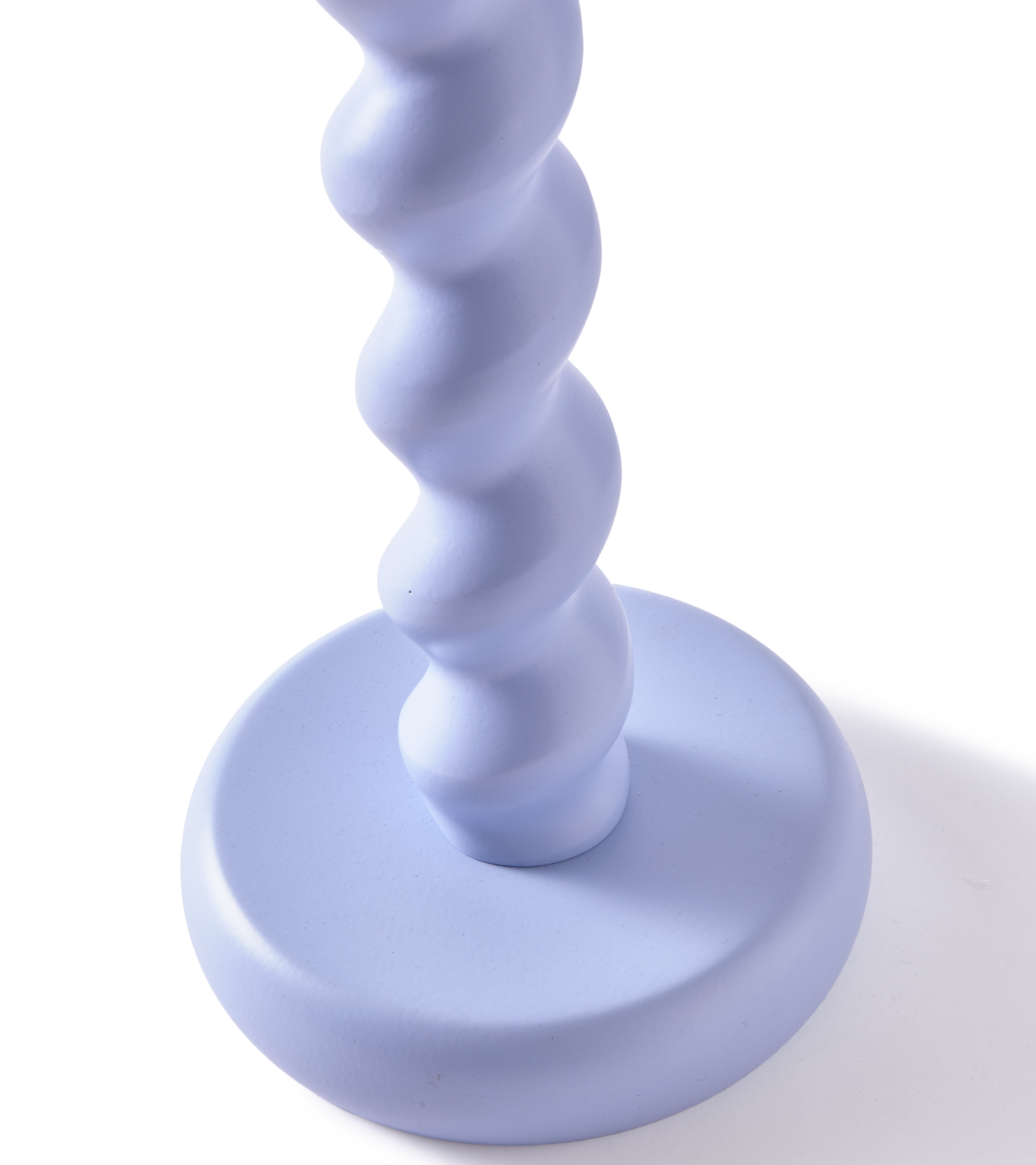 TWISTER Kerzenständer hellblau
