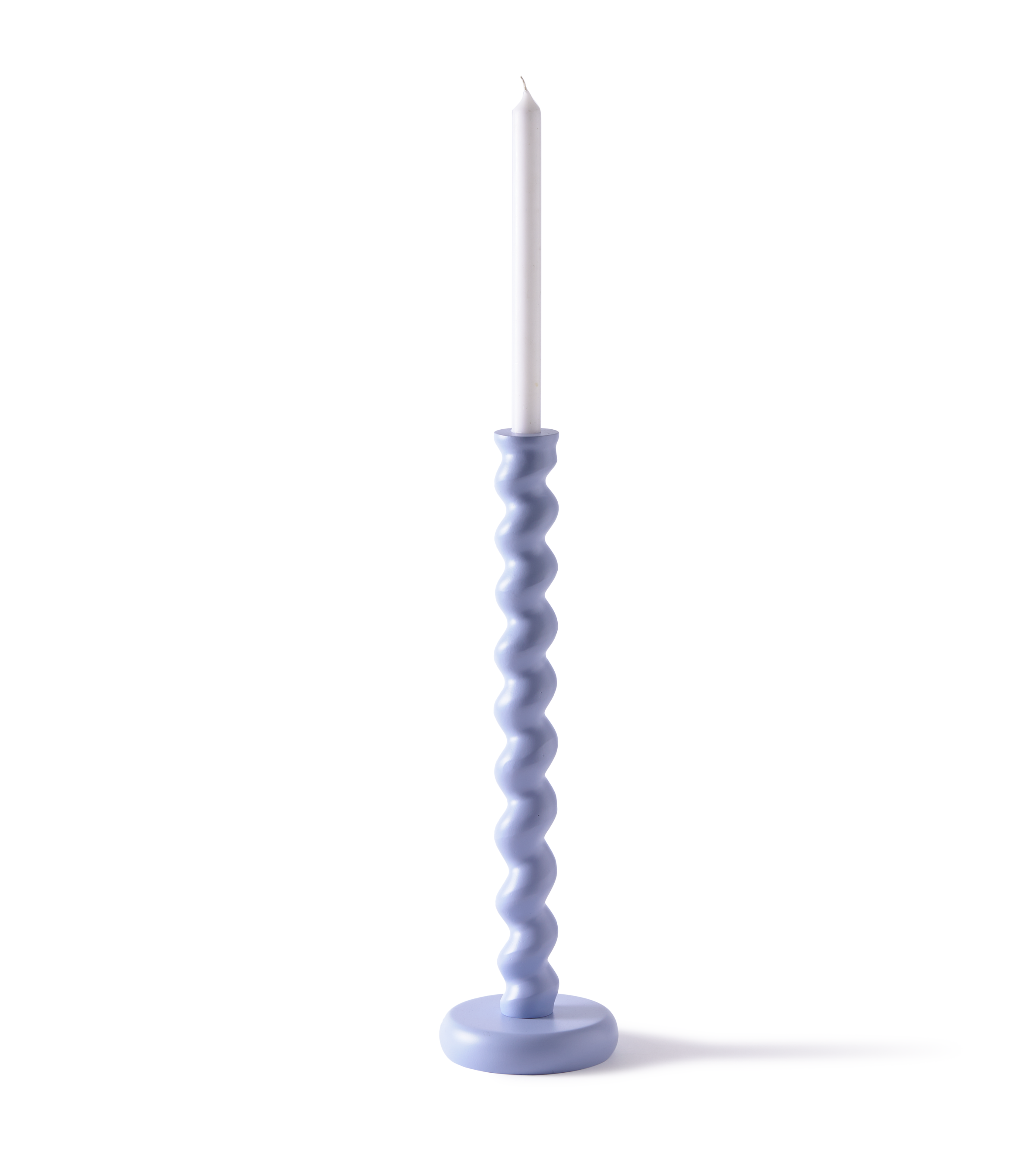 TWISTER Kerzenständer hellblau
