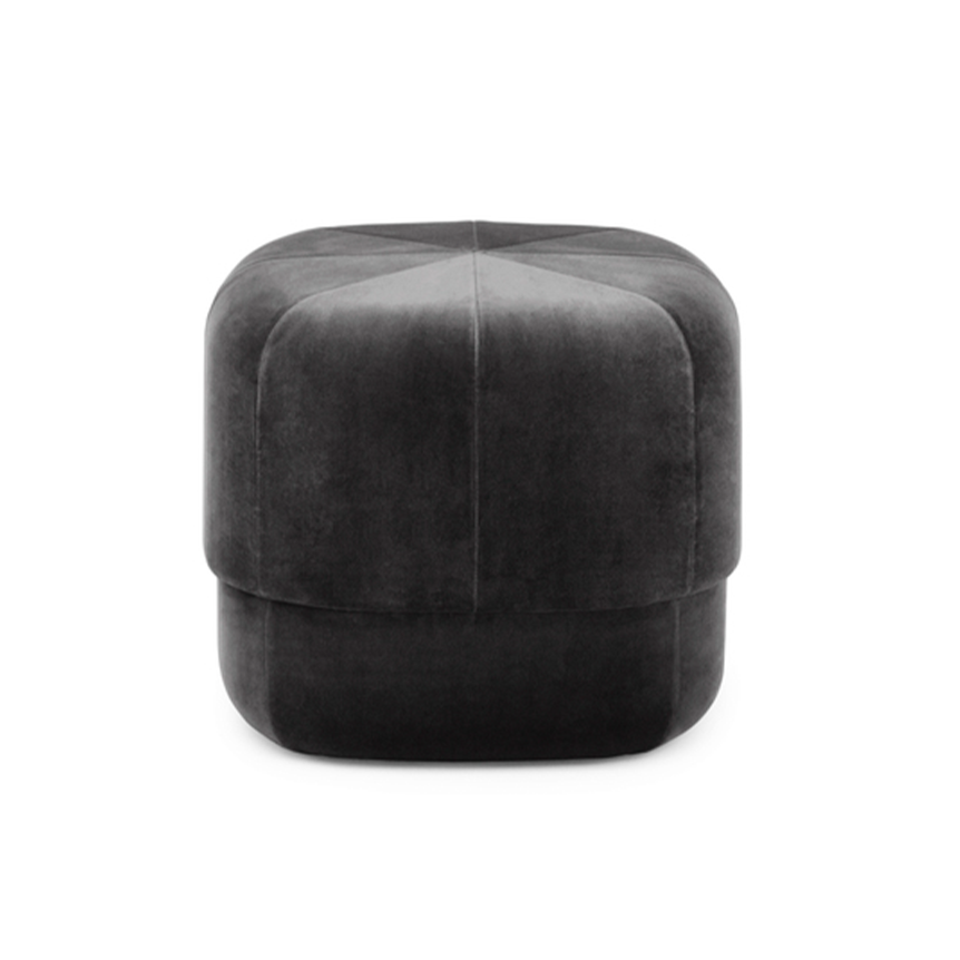 Gray pouf