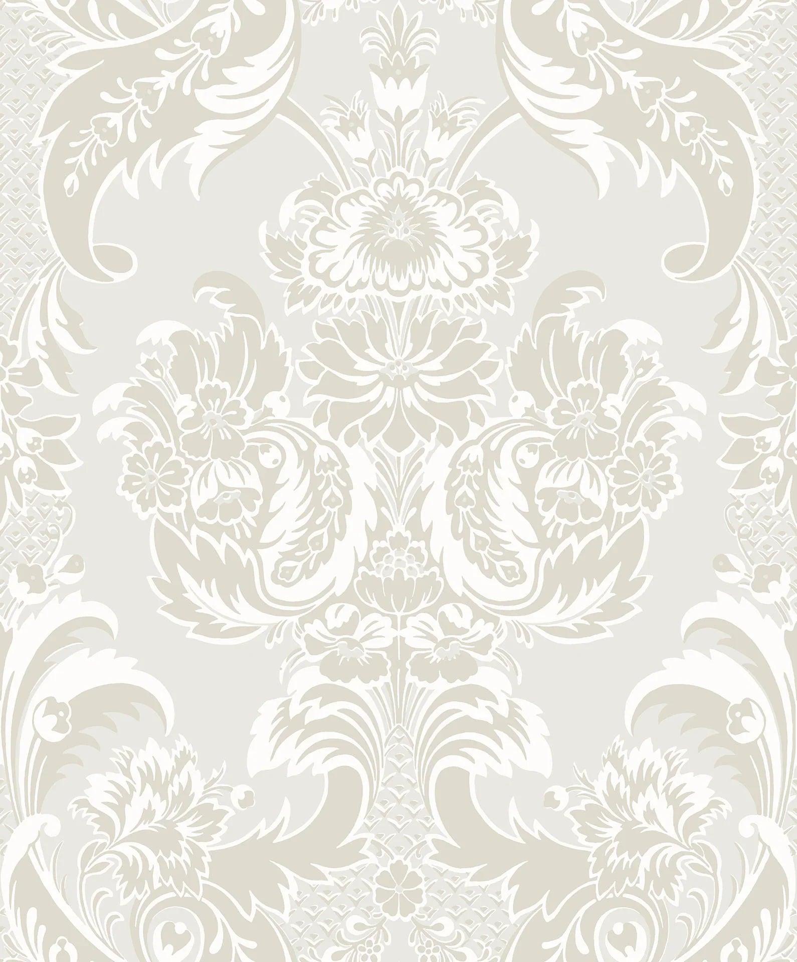 Tapeta ALBEMARLE - Wyndham biel na srebrze Cole & Son    Eye on Design