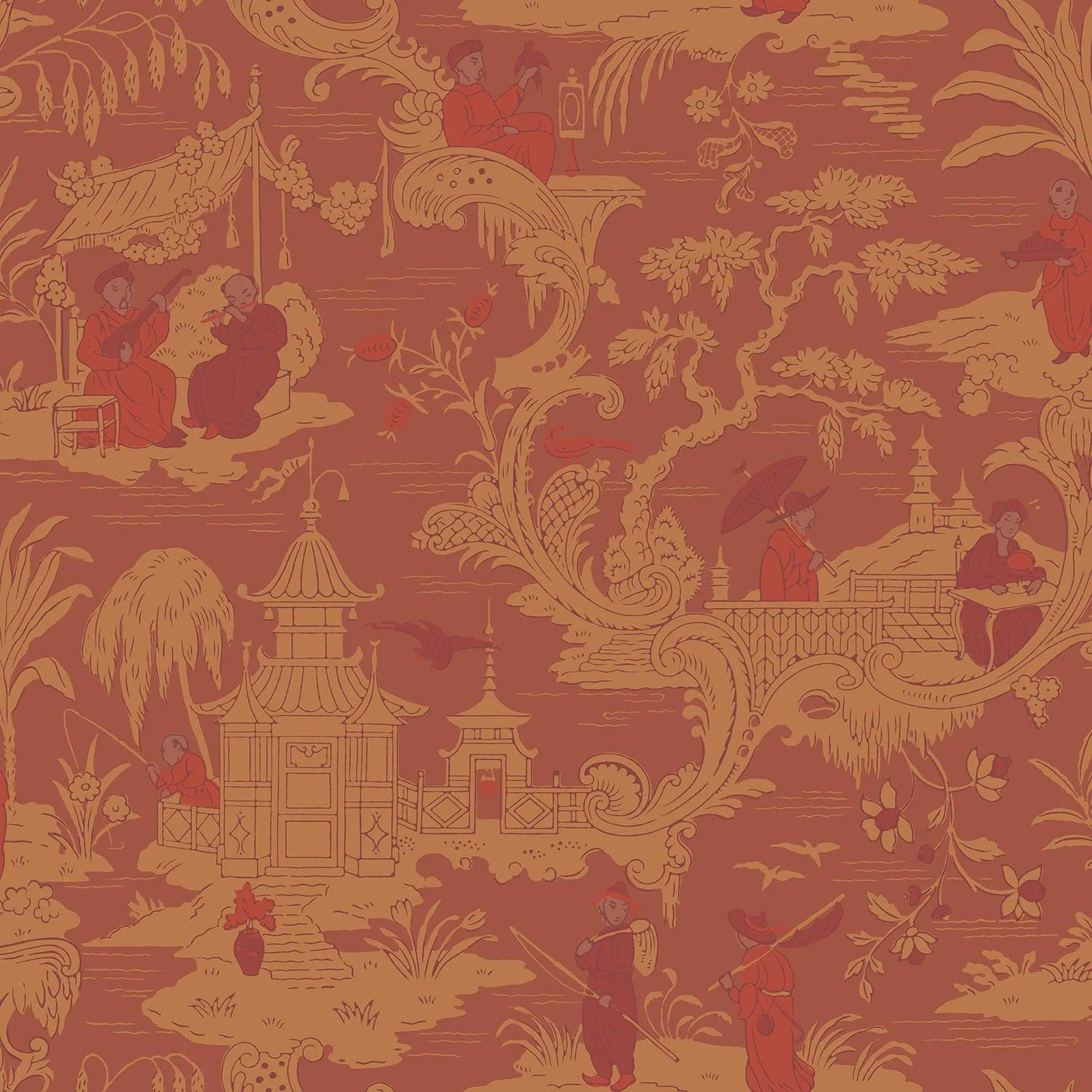 Tapeta ARCHIVE ANTHOLOGY - Chinese Toile terakota Cole & Son Default Title   Eye on Design