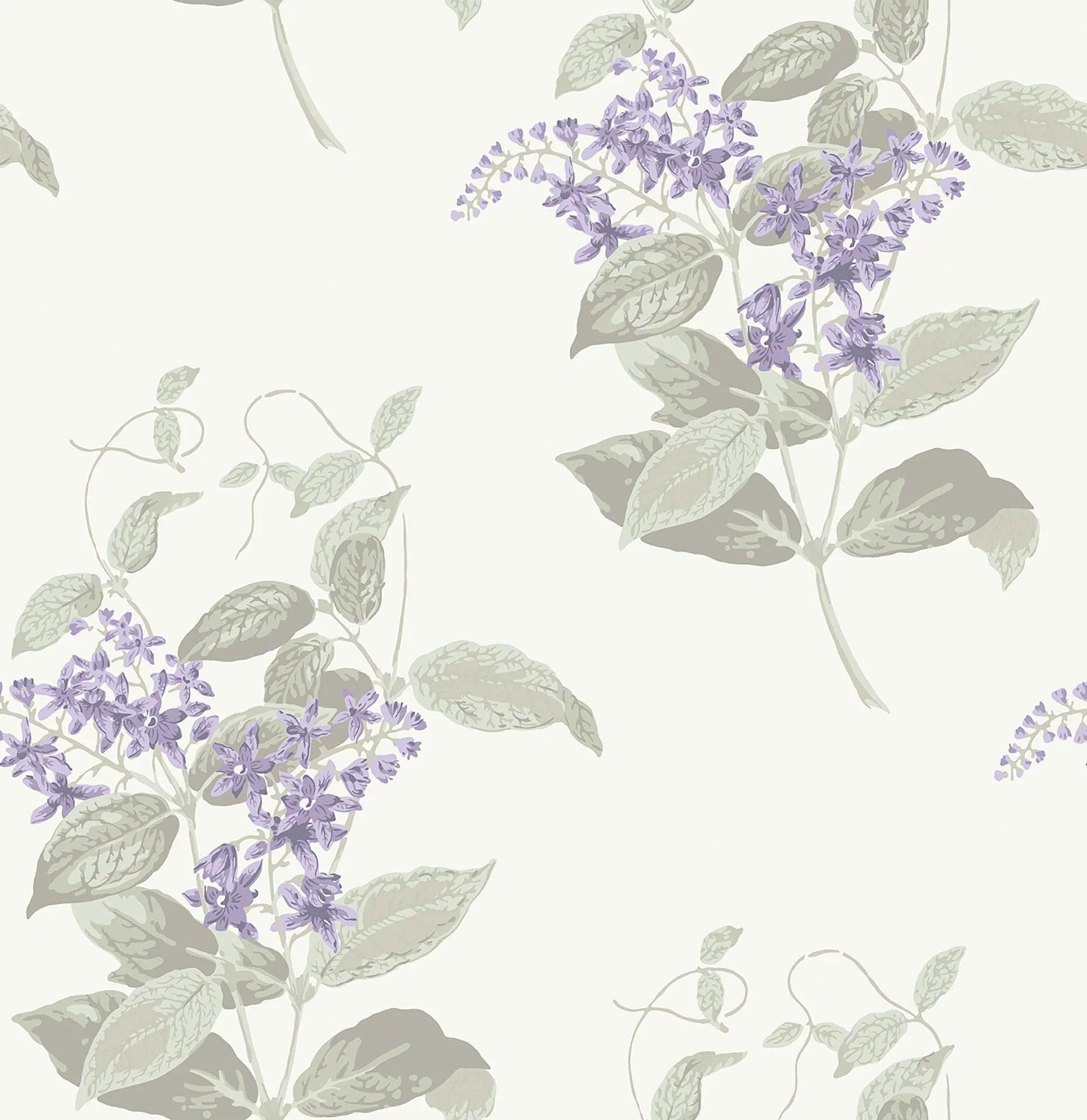 Tapeta ARCHIVE ANTHOLOGY - Madras Violet liliowy na białym Cole & Son    Eye on Design