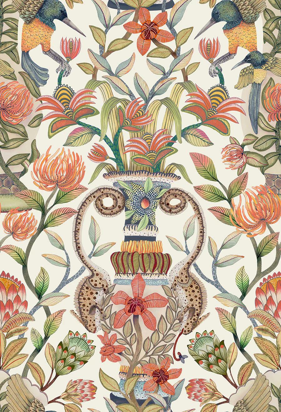 Tapeta ARDMORE JABULA - Protea Garden czarny Cole & Son    Eye on Design