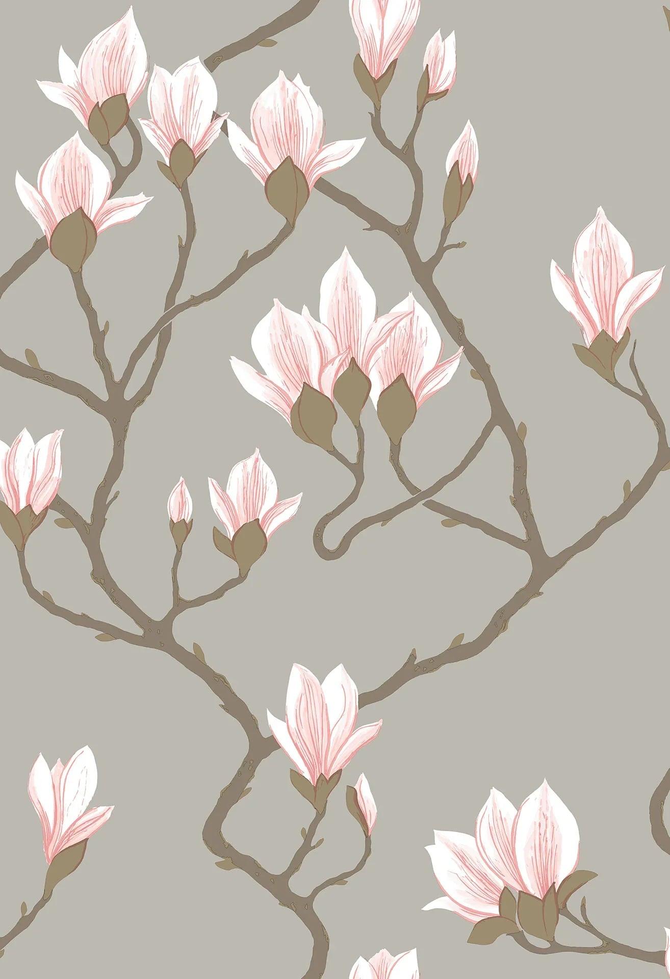 Tapeta CONTEMPORARY COLLECTION - Magnolia metaliczny srebrny Cole & Son Default Title   Eye on Design