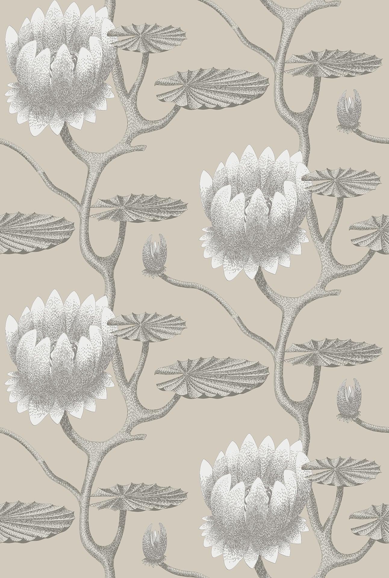 Tapeta CONTEMPORARY COLLECTION - Summer Lily biel na beżu Cole & Son    Eye on Design