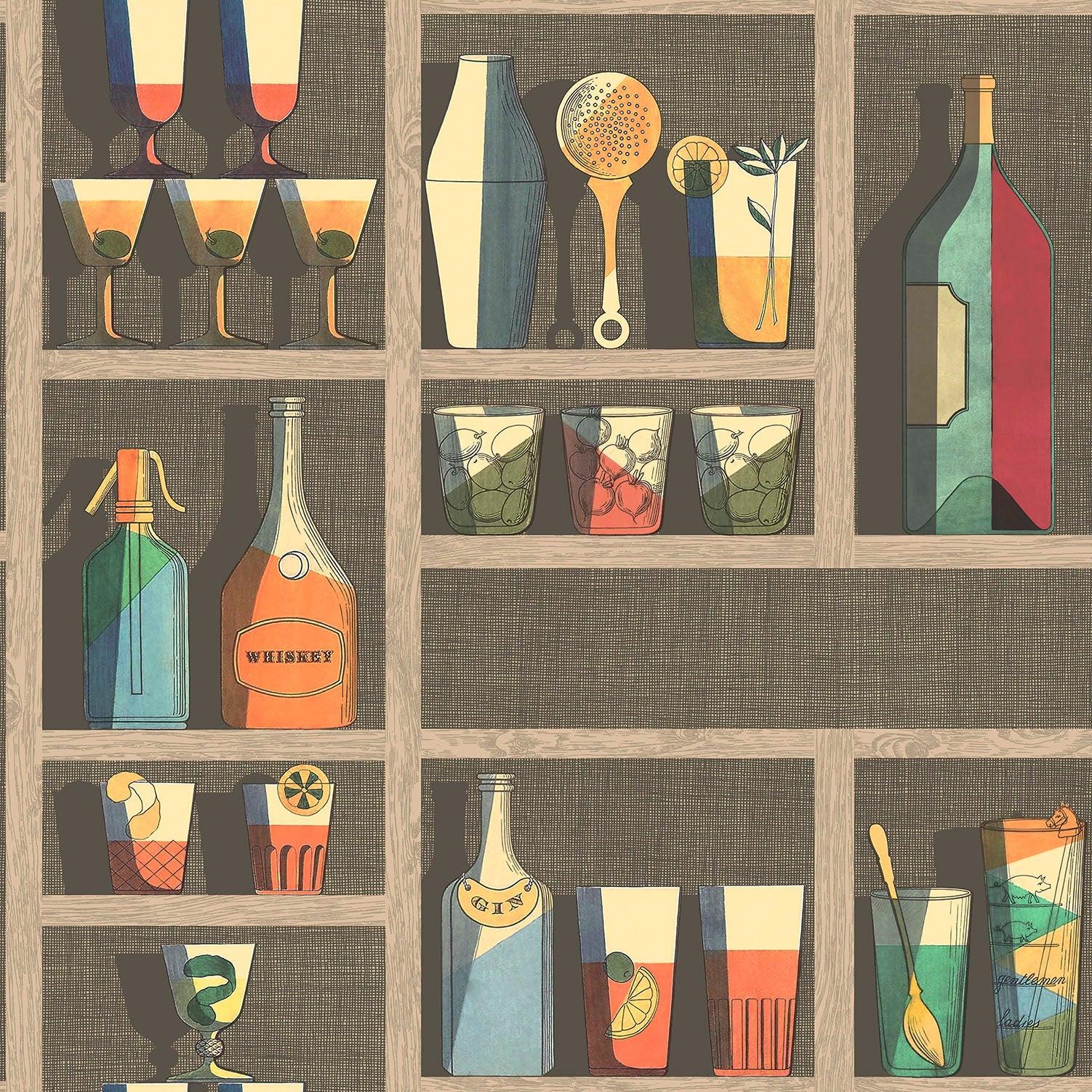 Tapeta FORNASETTI SENZA TEMPO - Cocktails wielobarwny Cole & Son Default Title   Eye on Design