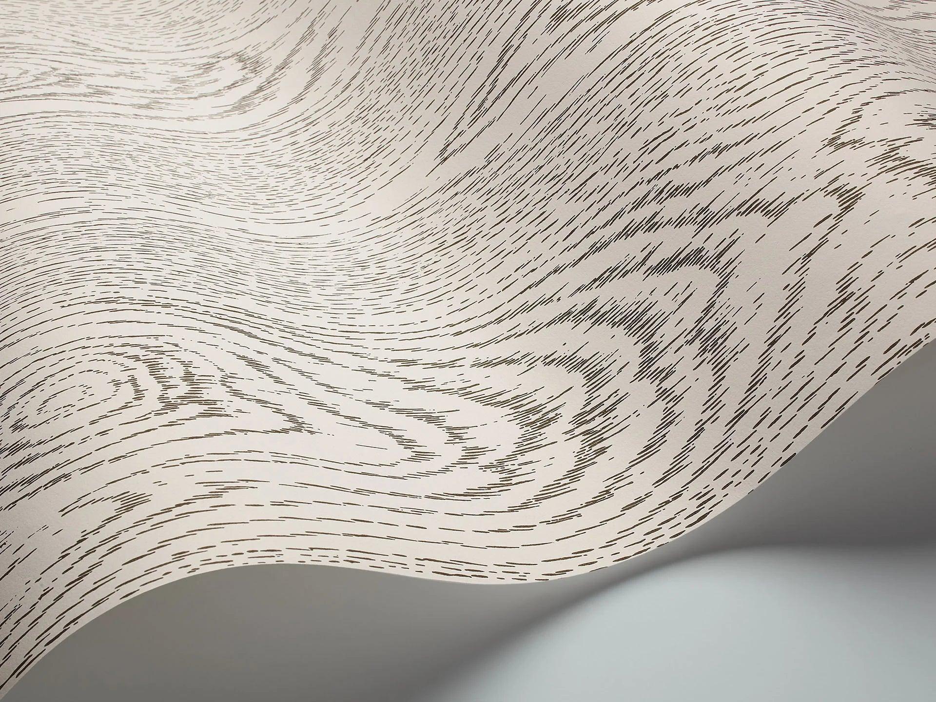Tapeta FOUNDATION - Wood Grain biały i czarny Cole & Son    Eye on Design