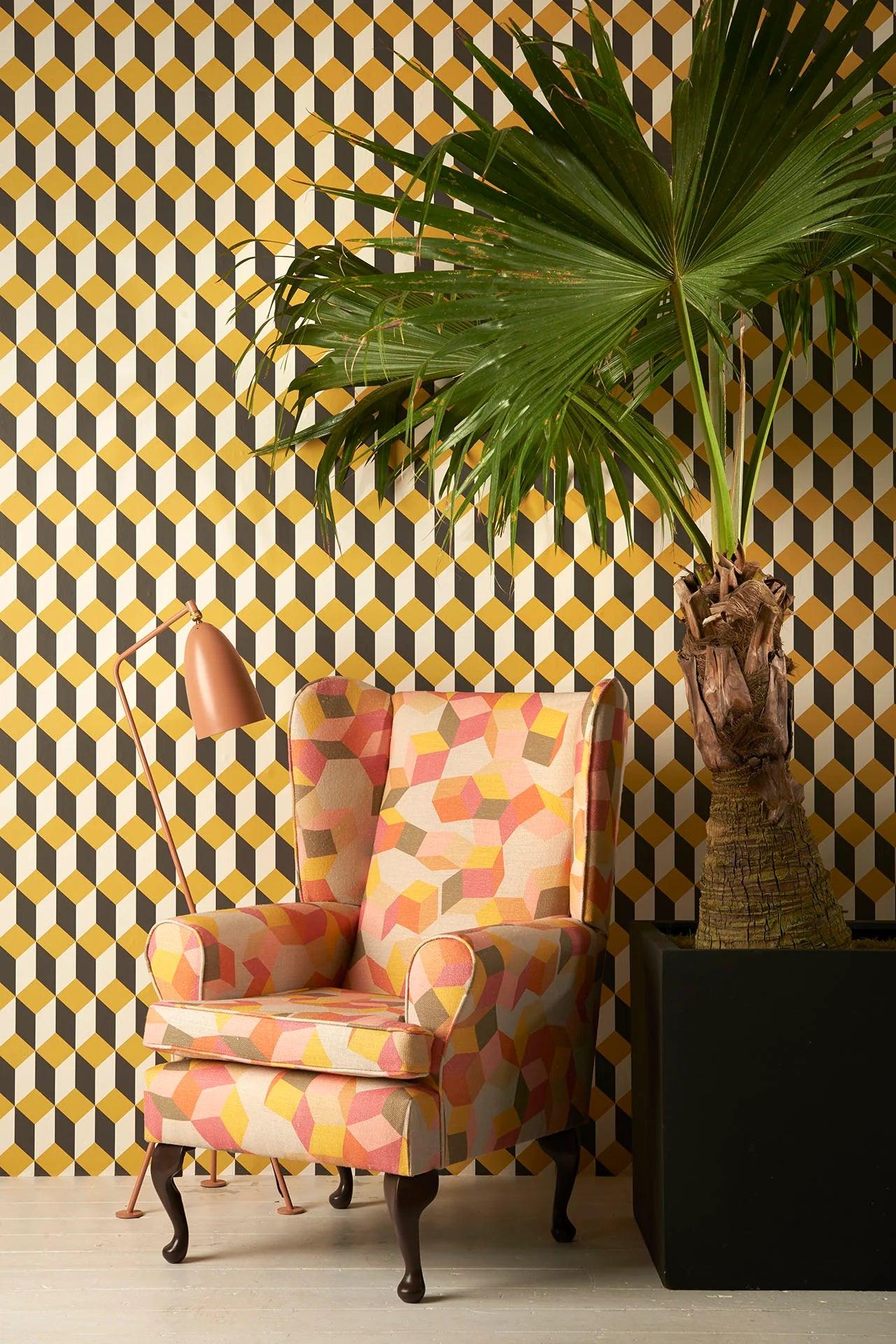 Tapeta GEOMETRIC II - Delano ochra Cole & Son    Eye on Design