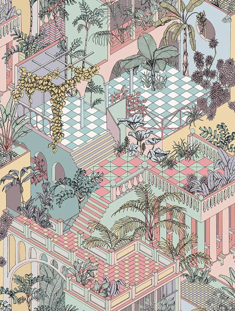 Tapeta ICONS - Miami pastelowy Cole & Son    Eye on Design