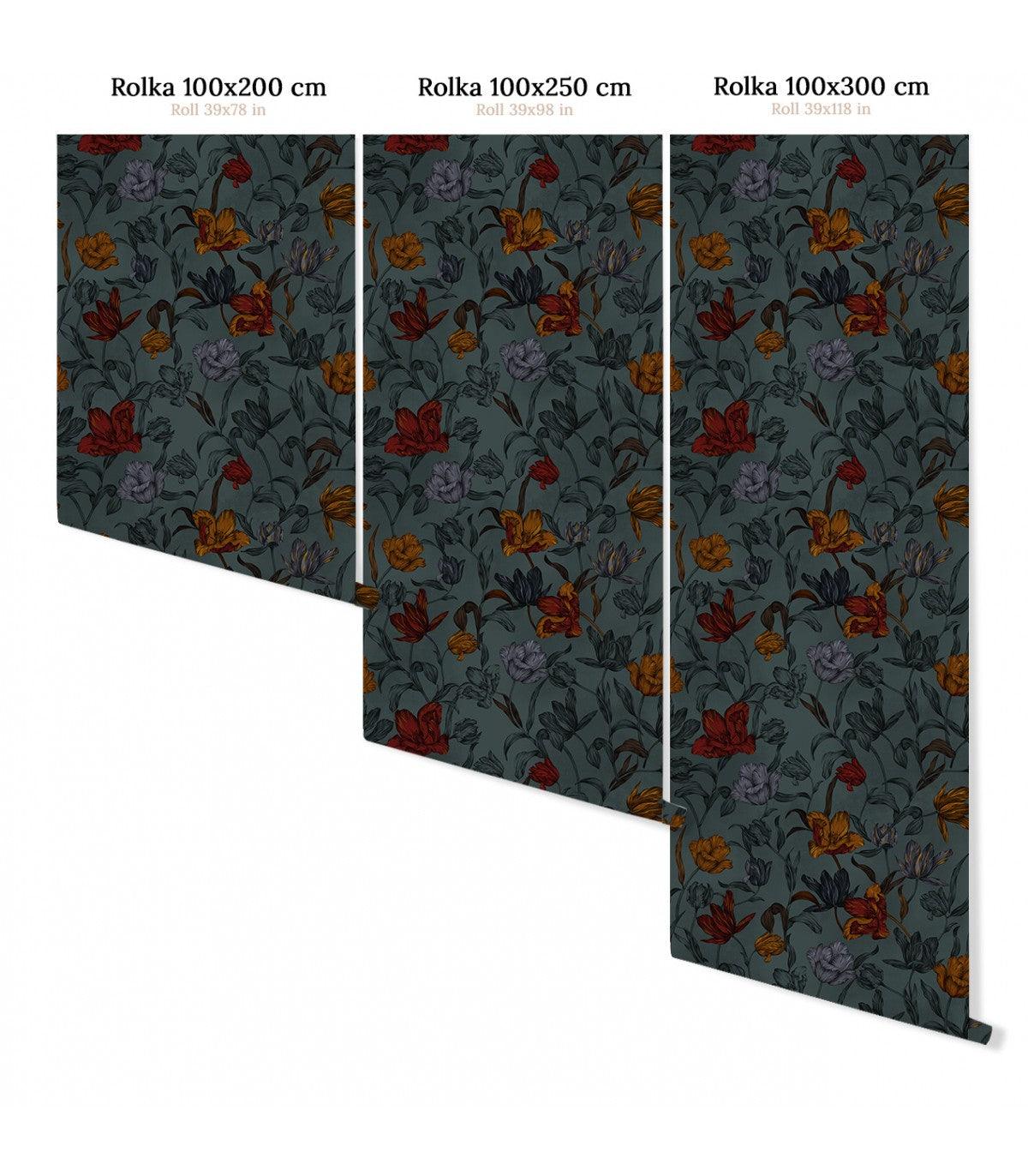 Tapeta ORANGE FLOWERS Wallcolors    Eye on Design