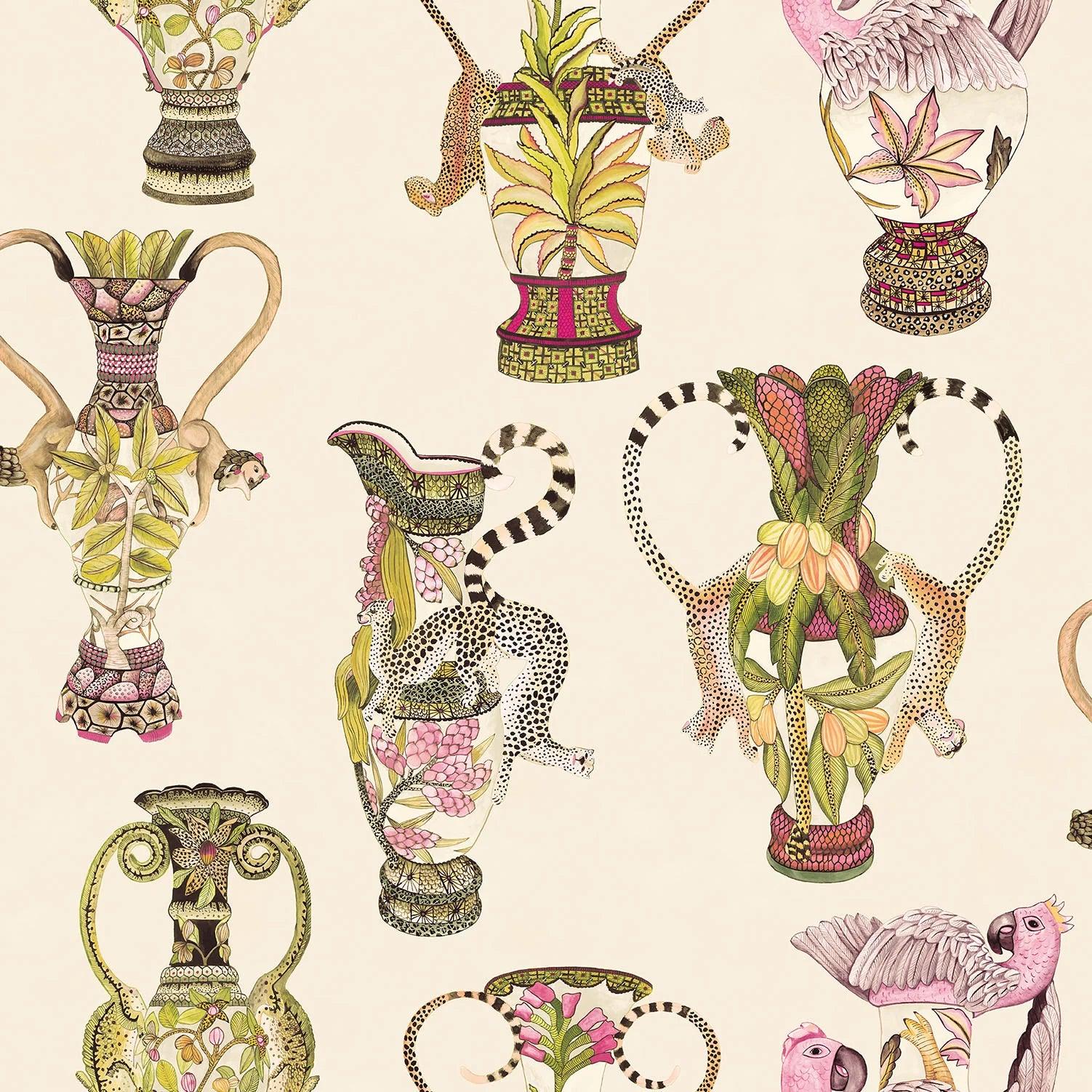 Tapeta THE ARDMORE COLLECTION - Khulu Vases kremowy Cole & Son    Eye on Design