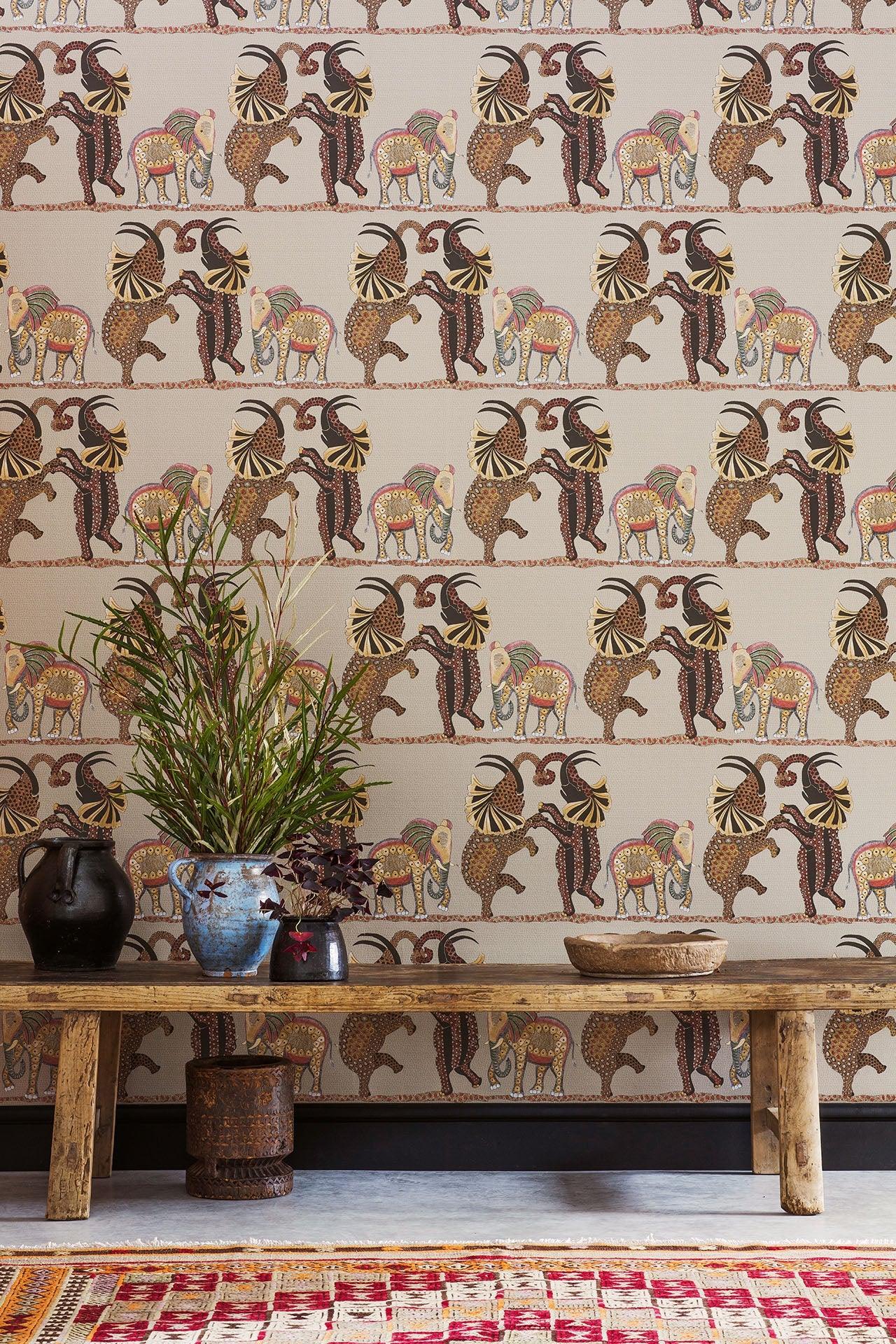 Tapeta THE ARDMORE COLLECTION - Safari Dance beżowy Cole & Son    Eye on Design